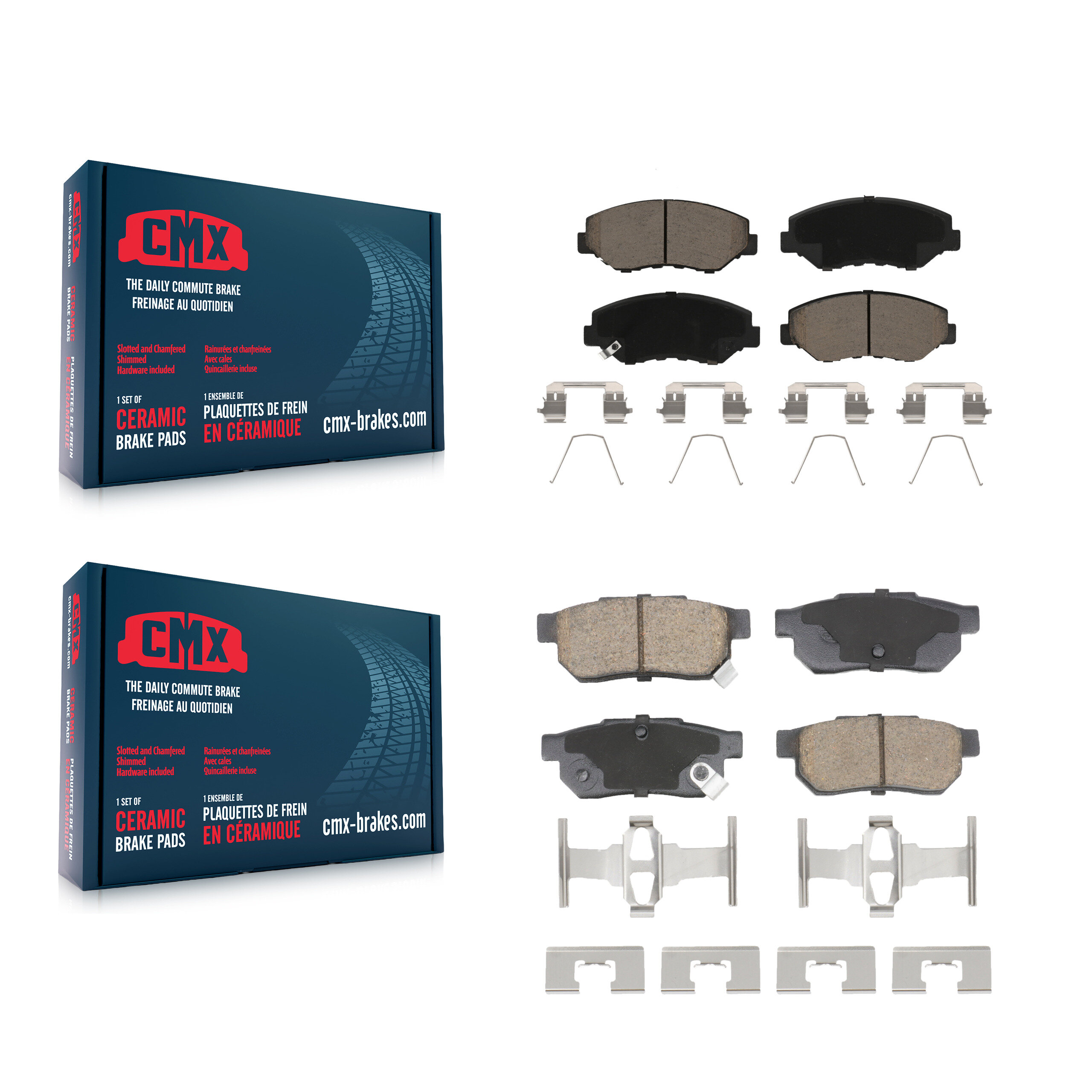 CMX - KCX-100608 - Front and Rear Disc Brake Pad Kits