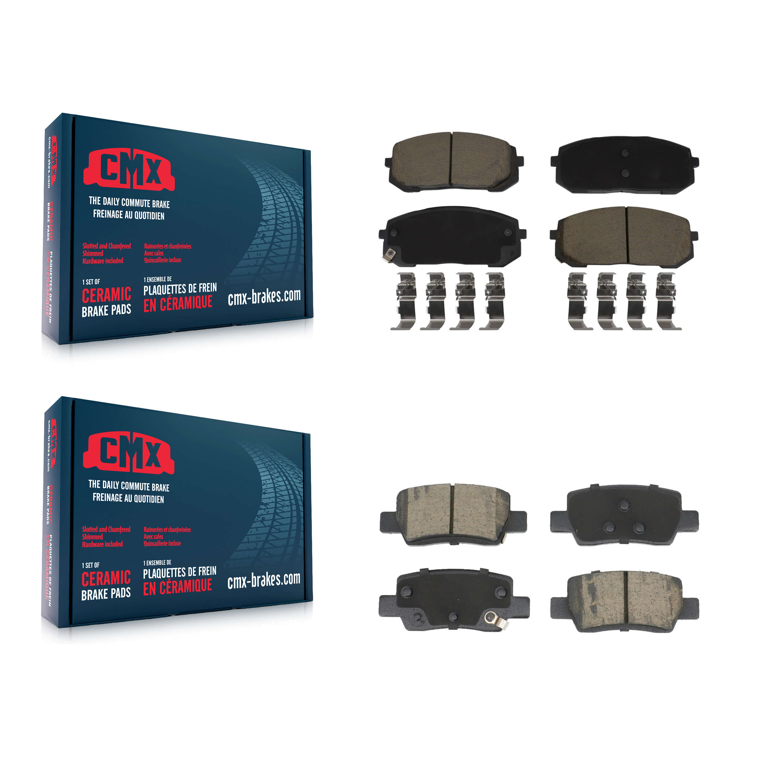 CMX - KCX-100718 - Front and Rear Disc Brake Pad Kits