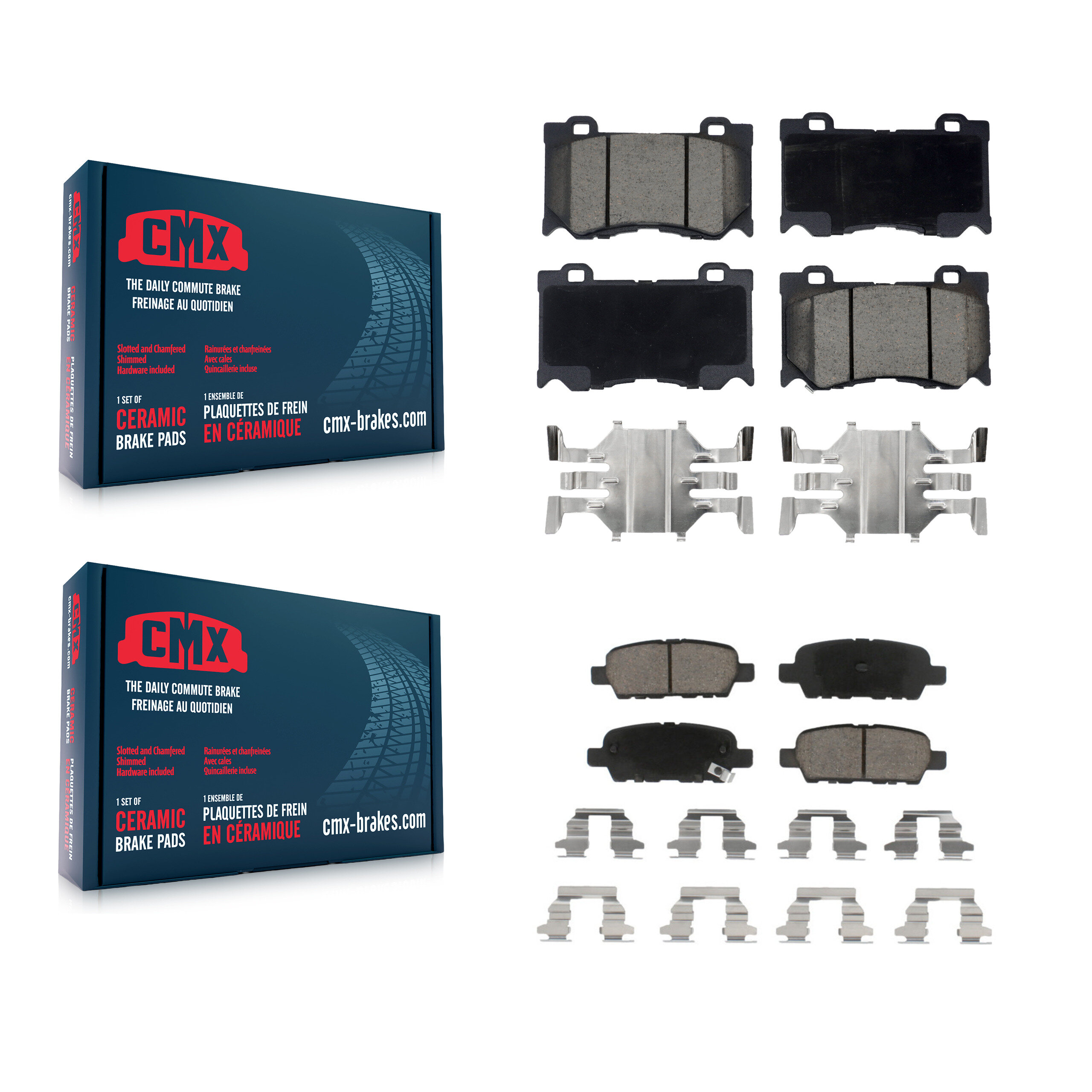 CMX - KCX-100722 - Front and Rear Disc Brake Pad Kits