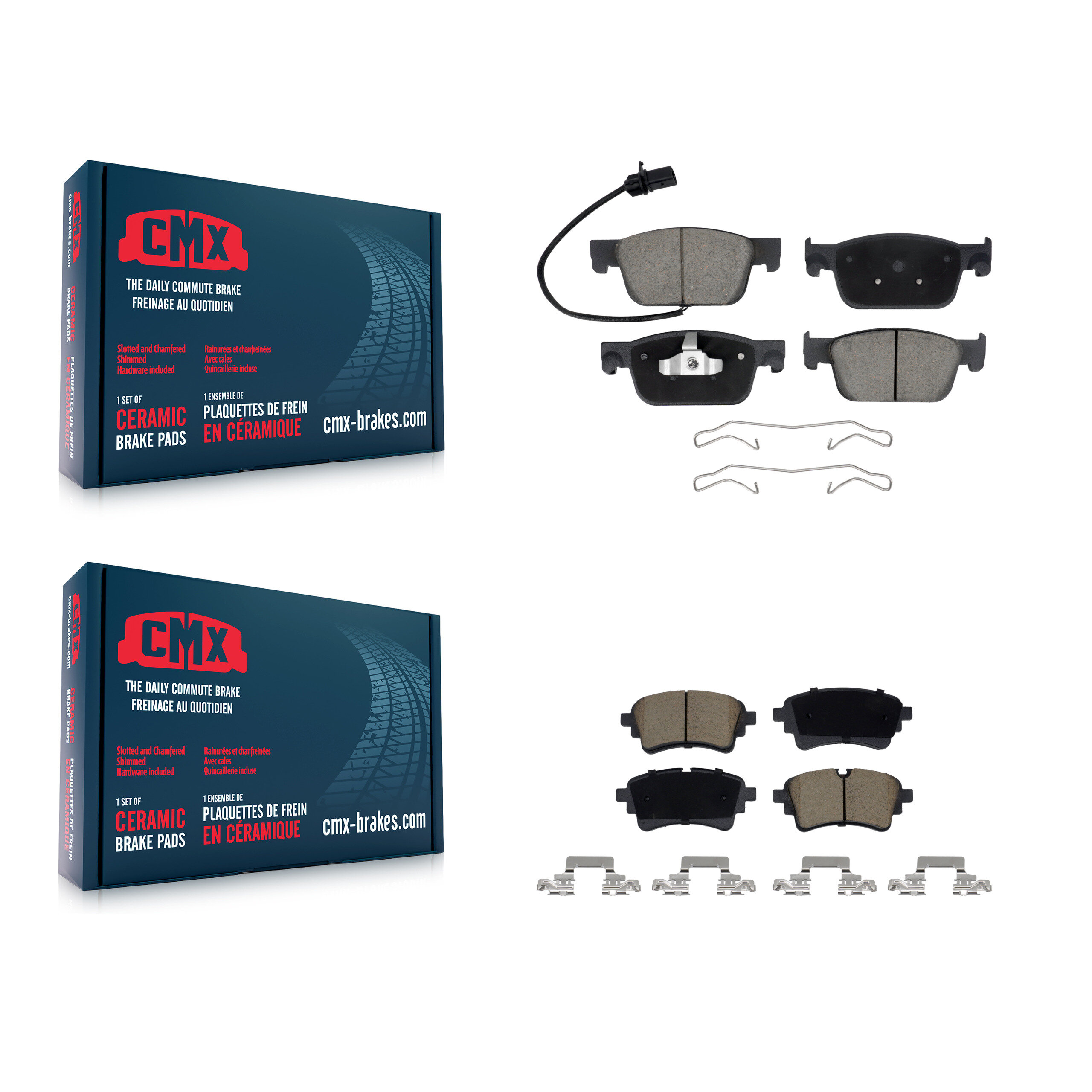CMX - KCX-100726 - Front and Rear Disc Brake Pad Kits
