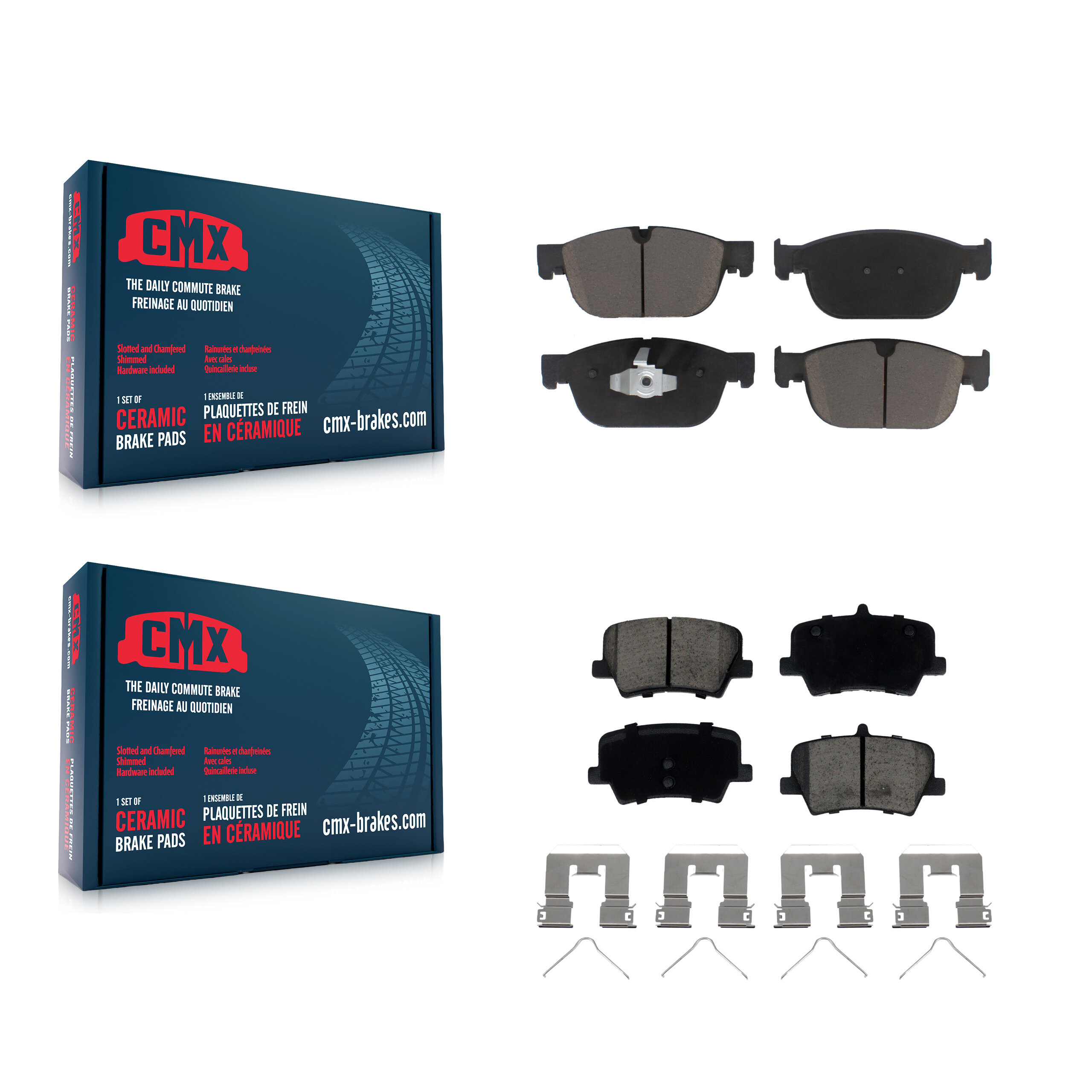 CMX - KCX-100728 - Front and Rear Disc Brake Pad Kits