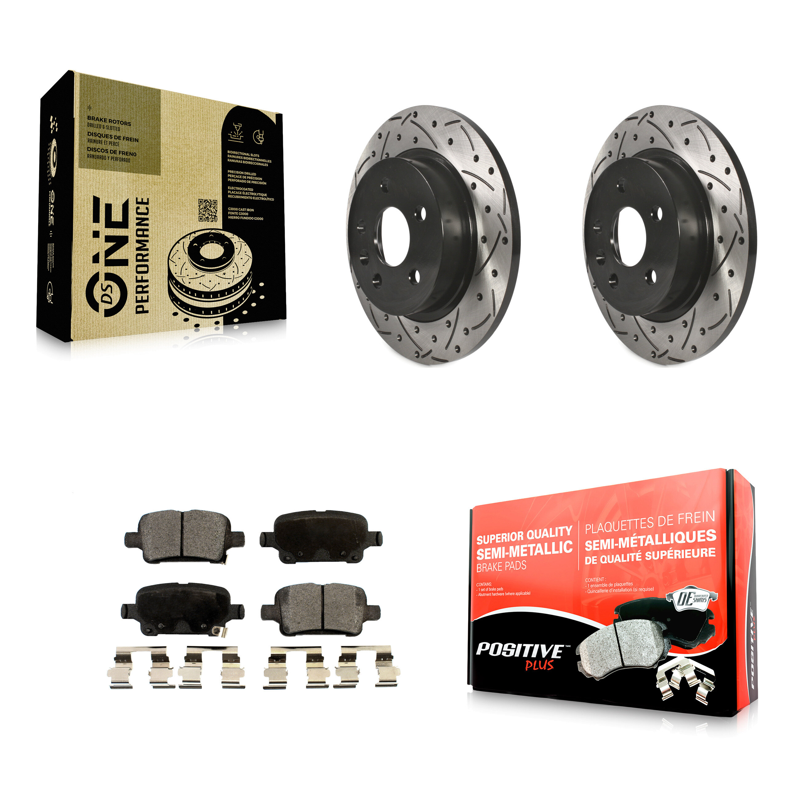 Transit Auto KDF-100424 Disc Brake Kit for 2016 Chevrolet Cruze - Rear