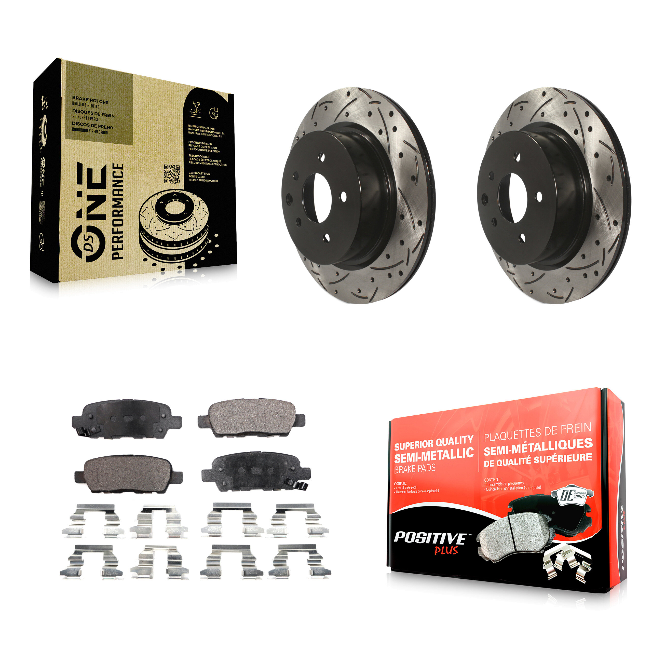 Transit Auto KDF-100481 Disc Brake Kit for 2005-2022 Nissan Maxima, INFINITI Q40 and More - Rear