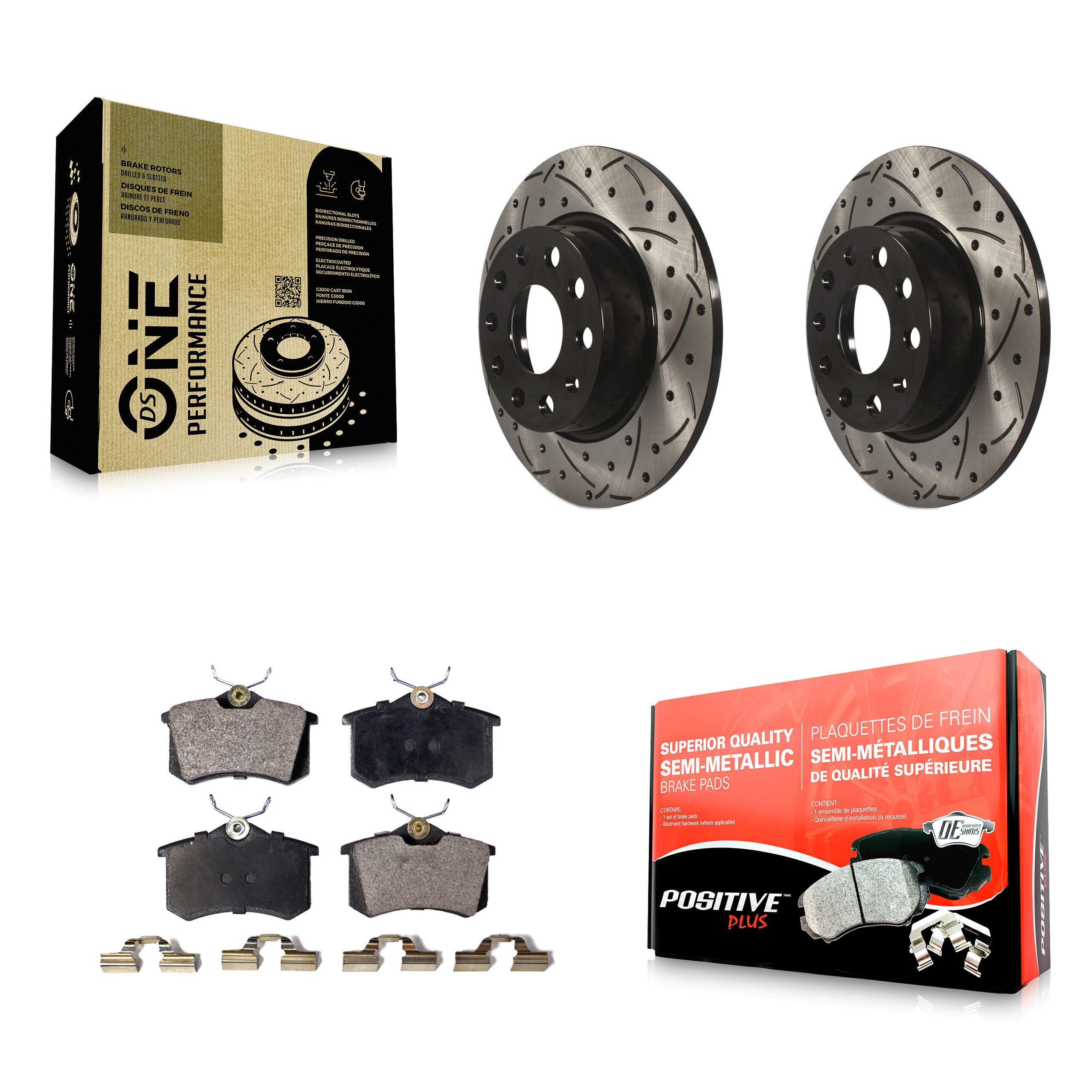 Transit Auto KDF-100513 Disc Brake Kit for 2010-2013 Audi A3 - Rear