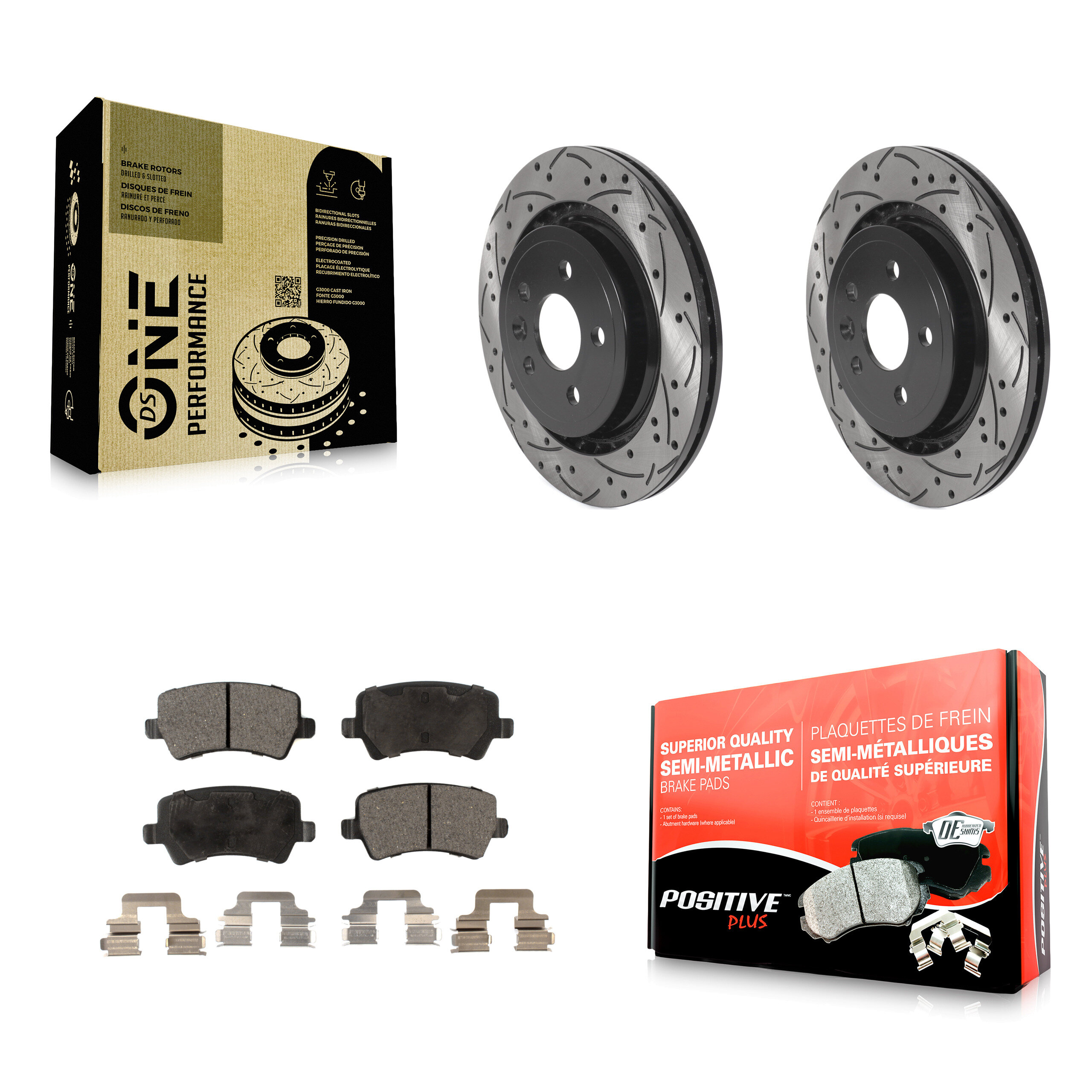 Transit Auto KDF-100901 Disc Brake Kit for 2007-2018 Volvo S60, Volvo V60 and More - Rear
