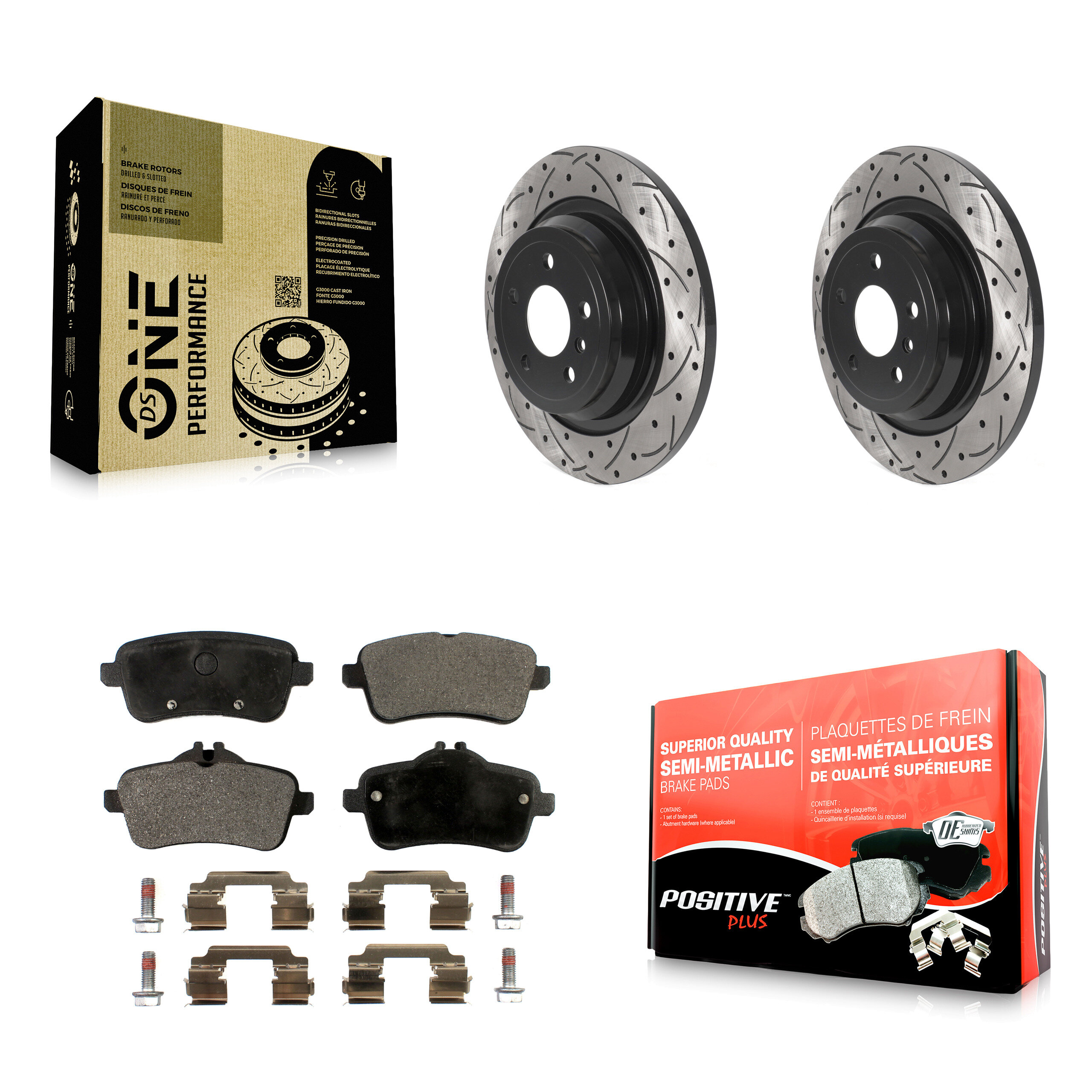 Transit Auto KDF-100913 Disc Brake Kit for 2012-2018 Mercedes-Benz GLE300d, Mercedes-Benz GLE350 and More - Rear