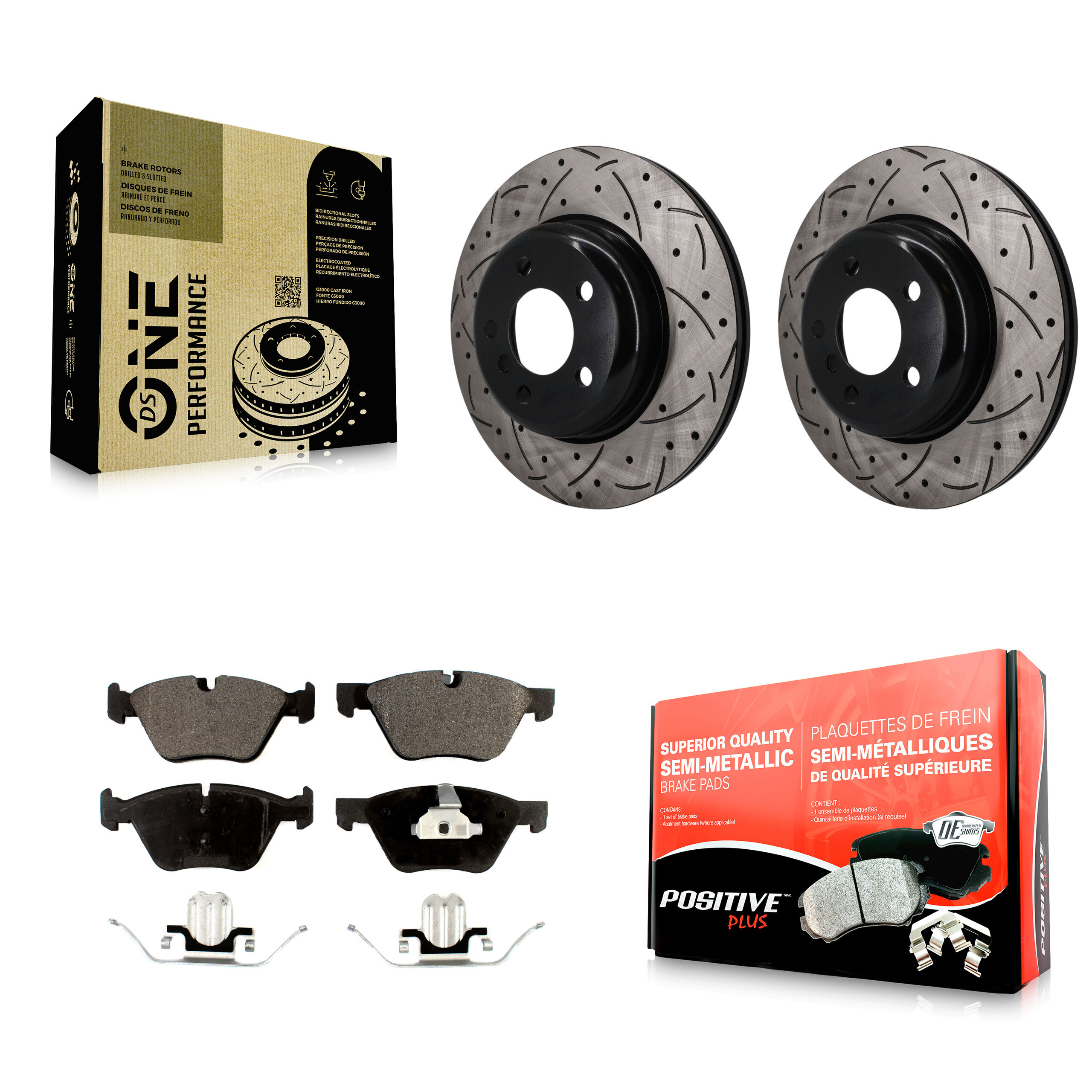 Transit Auto KDF-101881 Disc Brake Kit for 2011-2016 BMW 528i xDrive, BMW 528i - Front