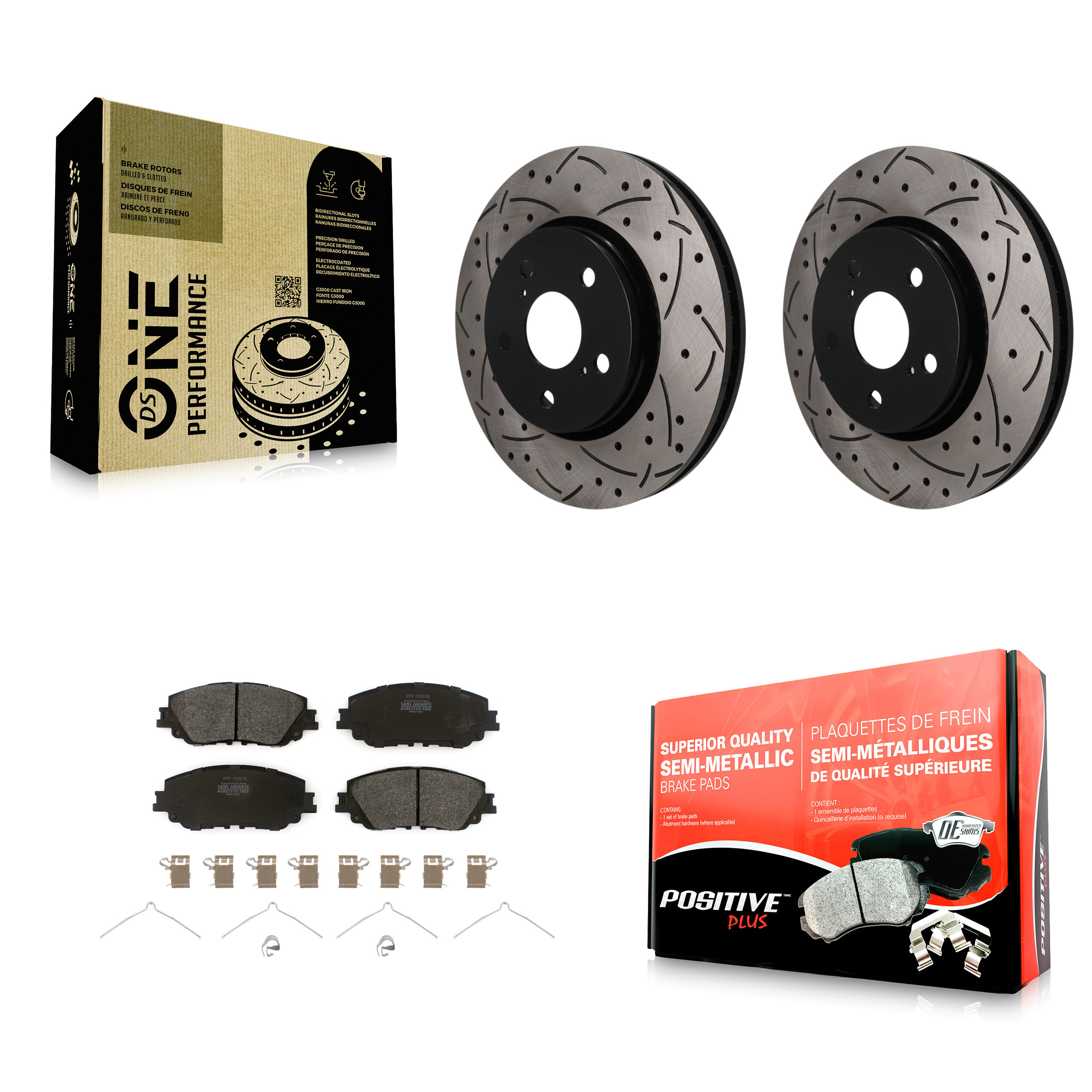 Transit Auto KDF-101916 Disc Brake Kit for 2019 Toyota C-HR - Front