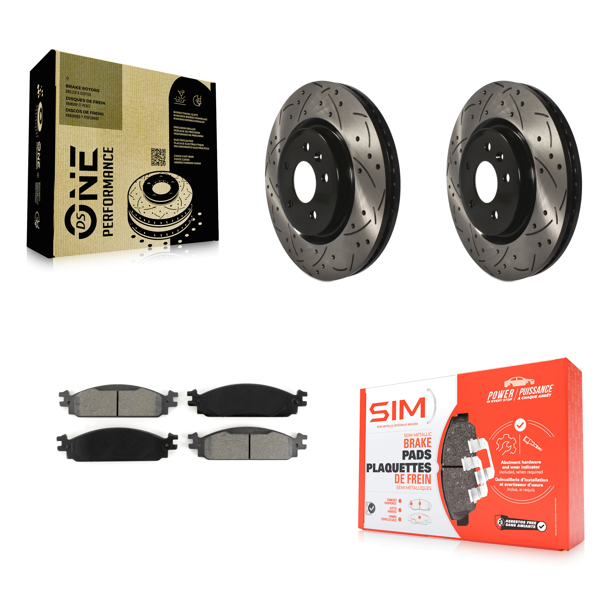 Transit Auto KDS-100021 Disc Brake Kit for 2009-2010 Lincoln MKS - Front