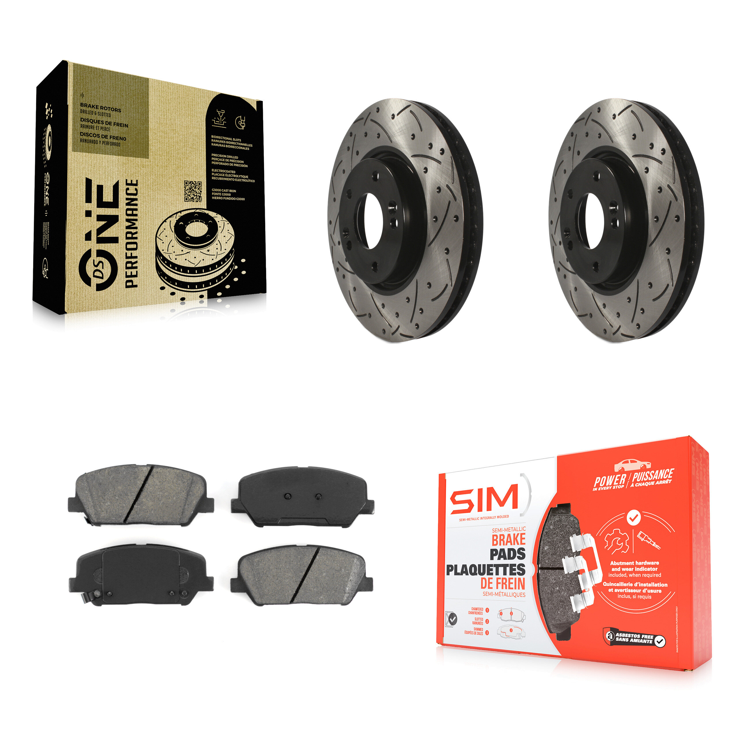 Transit Auto KDS-100078 Disc Brake Kit for 2013-2015 Hyundai Veloster - Front