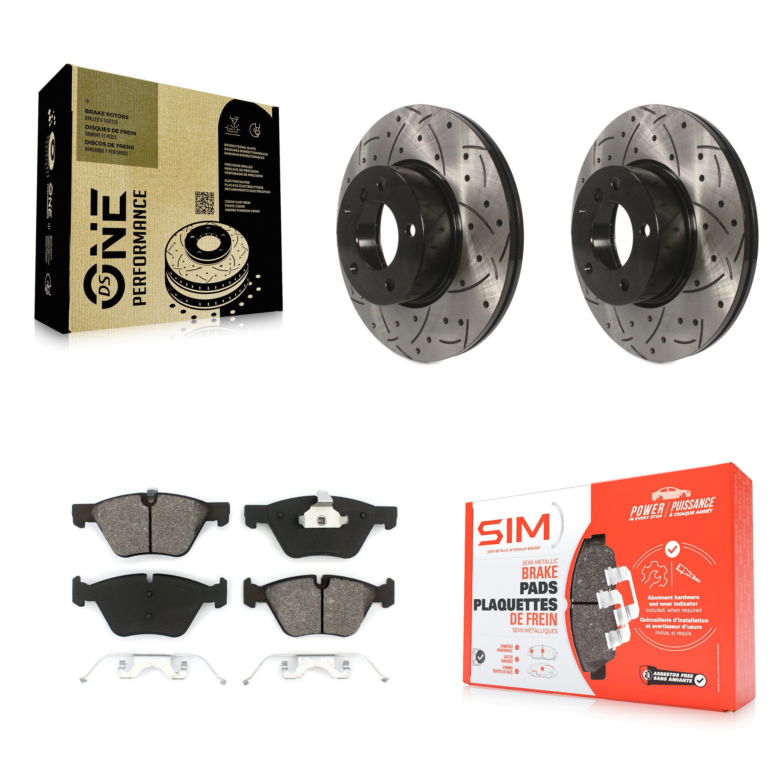 Transit Auto KDS-100110 Disc Brake Kit for 2007-2012 BMW X1, BMW 328xi - Front