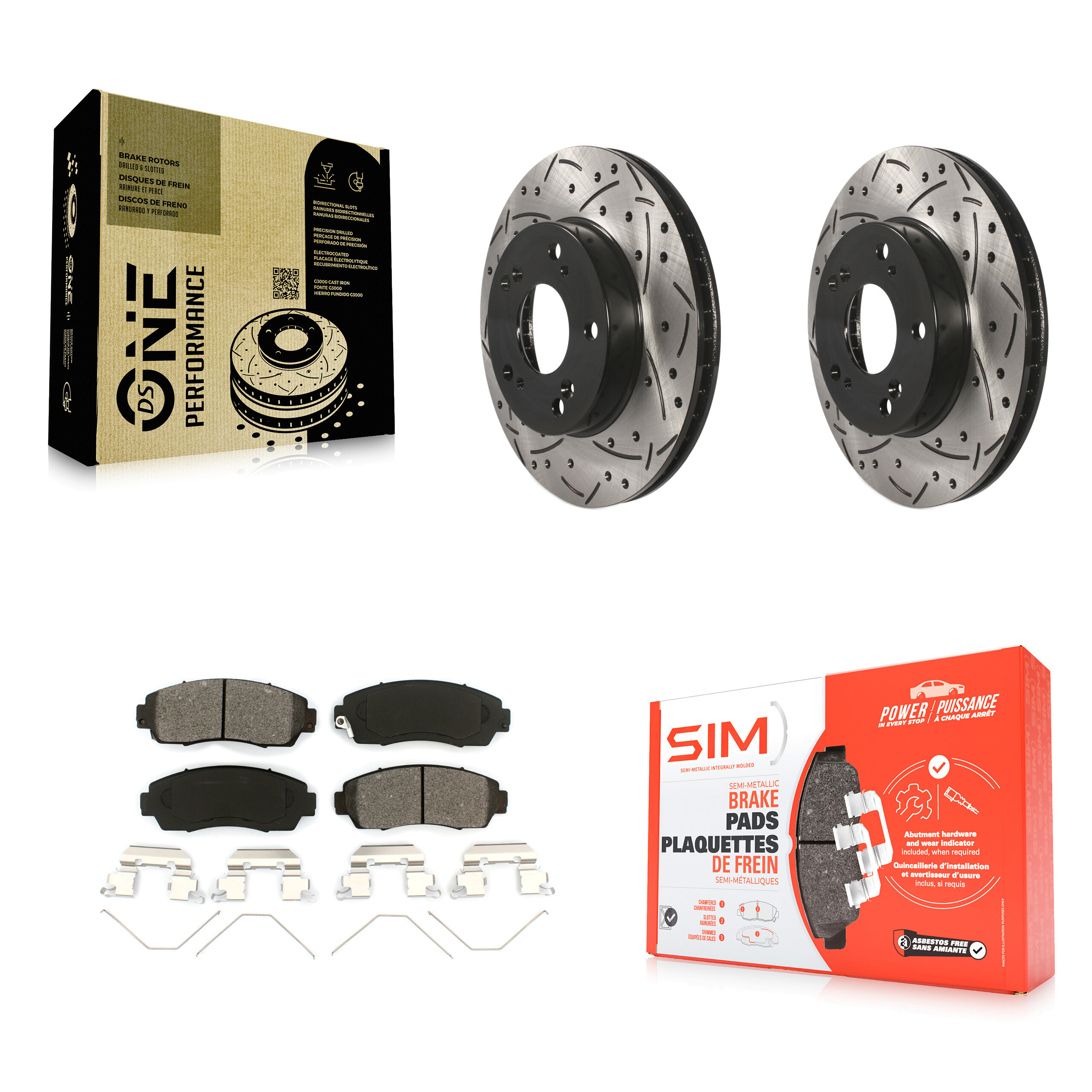 Transit Auto KDS-100138 Disc Brake Kit for 2015 Honda Civic - Front