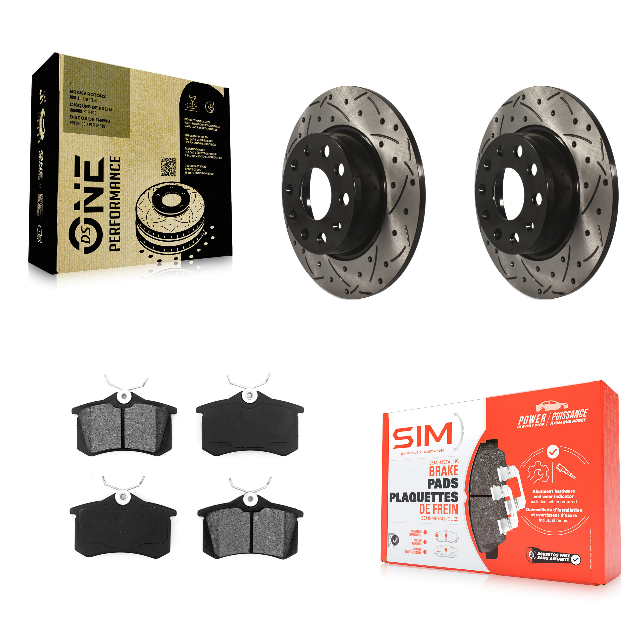 Transit Auto KDS-100475 Disc Brake Kit for 2010-2013 Audi A3 - Rear