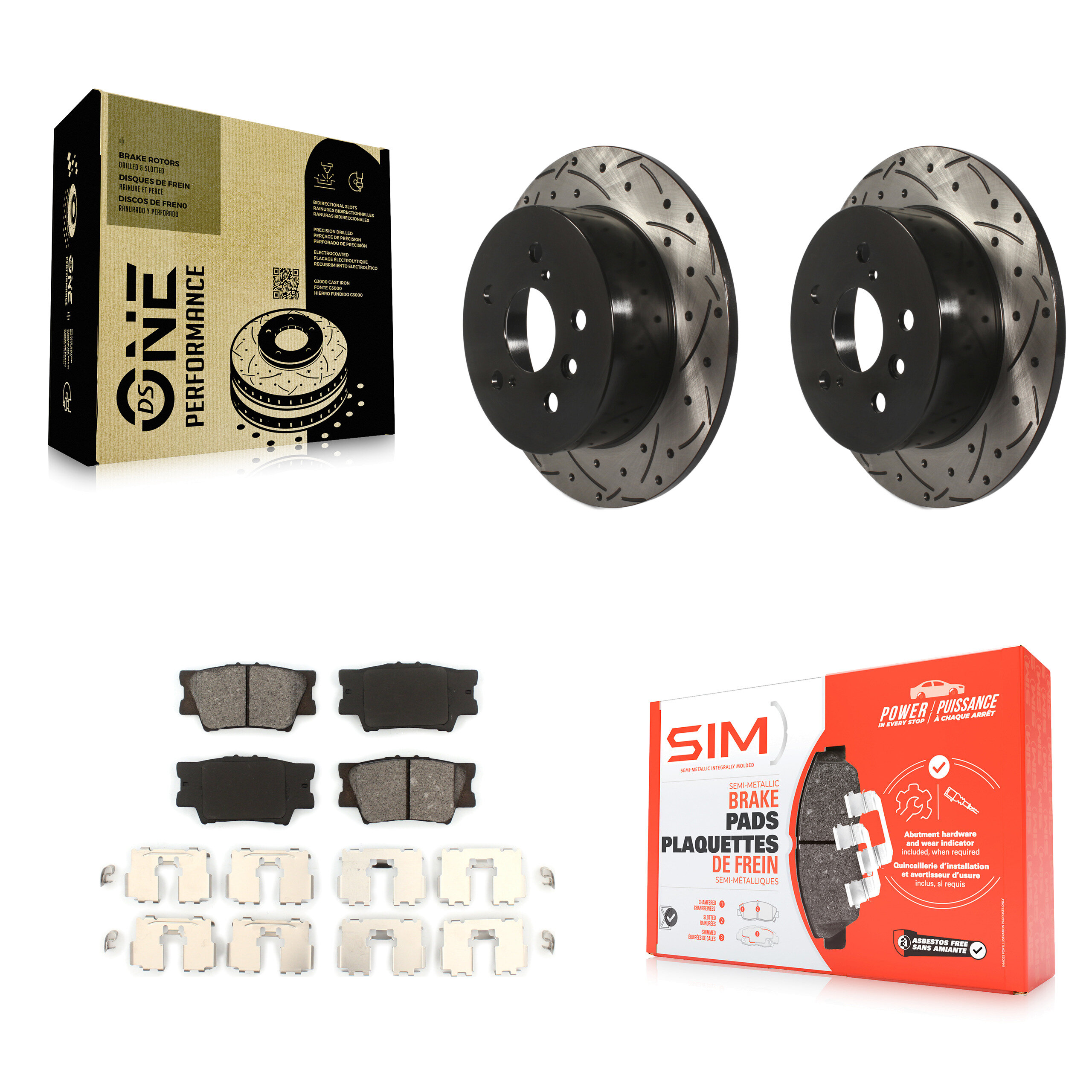 Transit Auto KDS-100485 Disc Brake Kit for 2012-2018 Lexus ES300h, Lexus ES350 and More - Rear