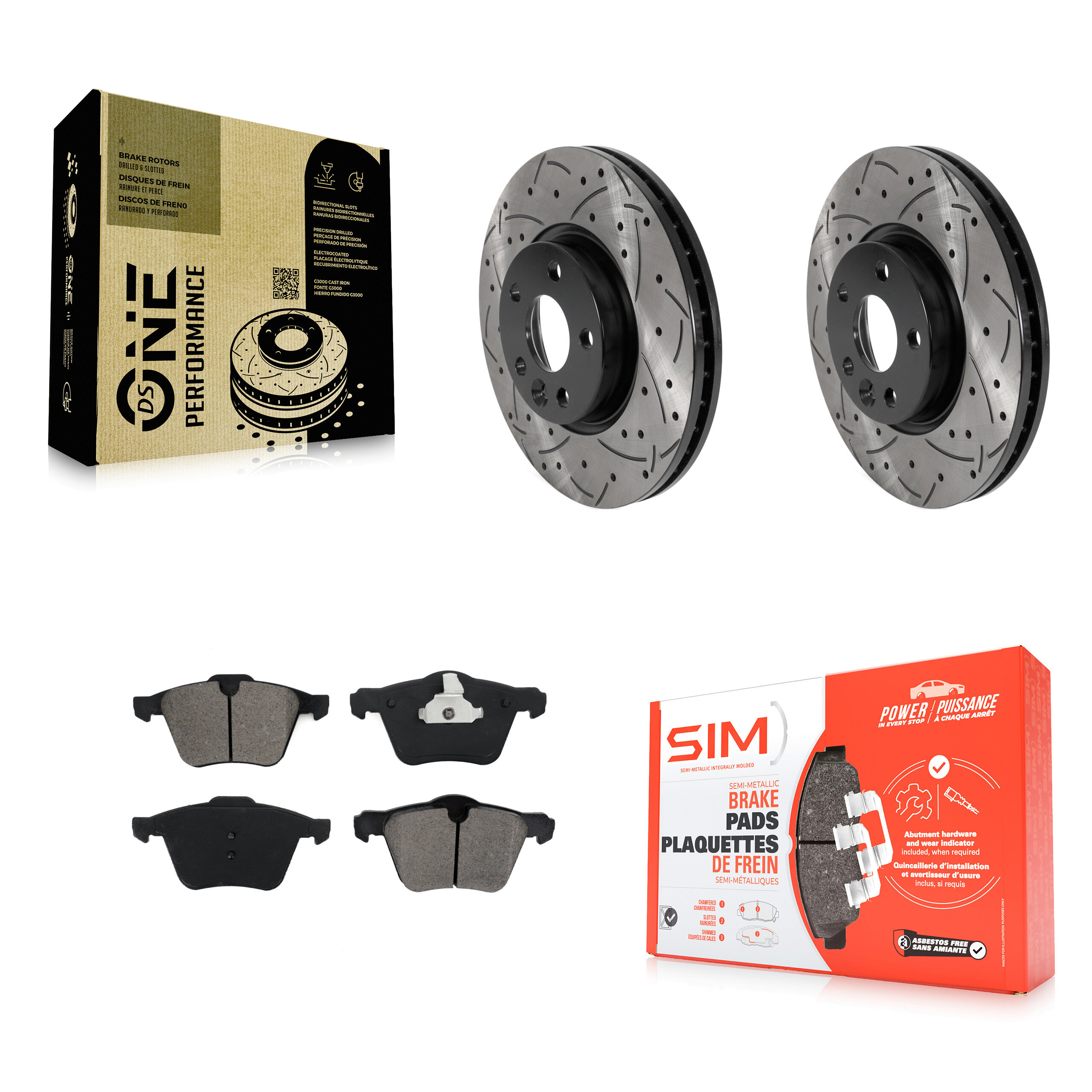 Transit Auto KDS-100688 Disc Brake Kit for 2008 Volvo V70 - Front