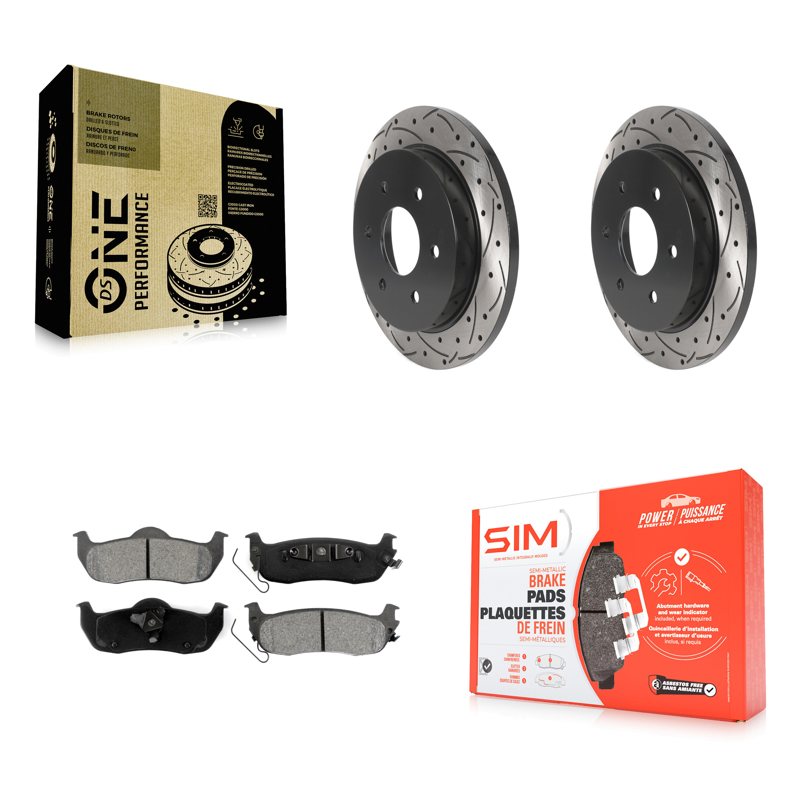 Transit Auto KDS-100797 Disc Brake Kit for 2004-2015 Nissan Armada, INFINITI QX56 and More - Rear