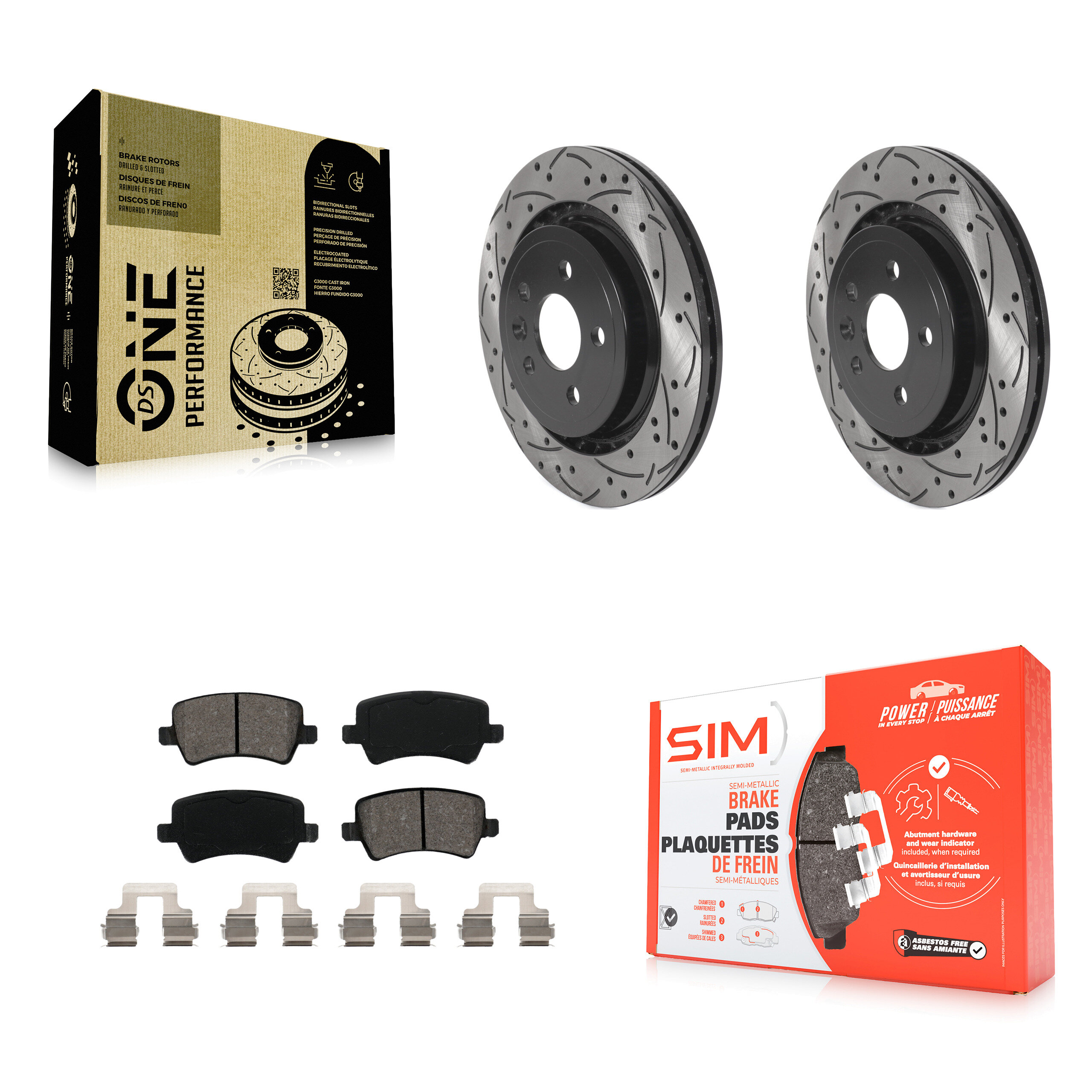 Transit Auto KDS-100809 Disc Brake Kit for 2007-2018 Volvo S60, Volvo V60 and More - Rear