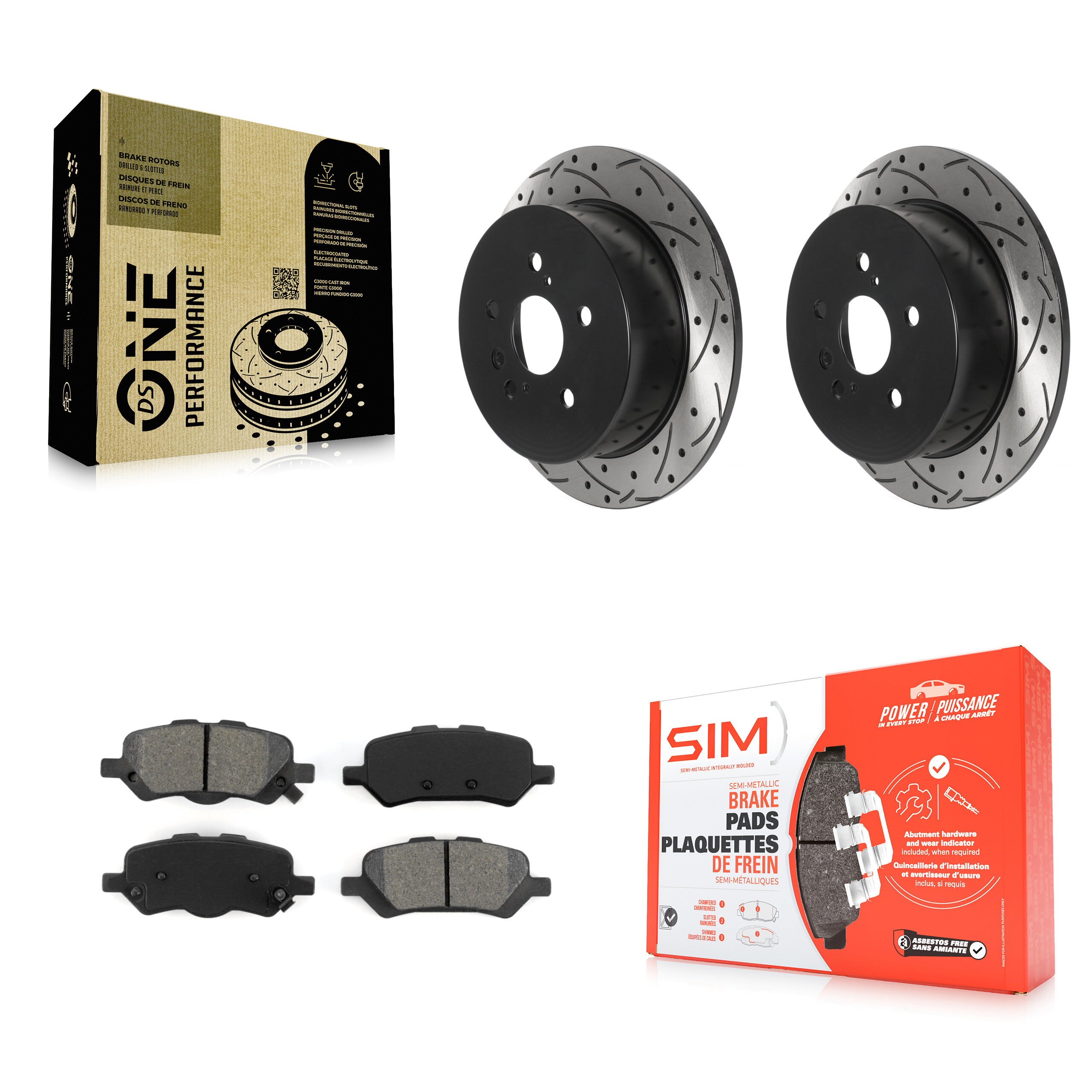 Transit Auto KDS-100812 Disc Brake Kit for 2009-2016 Toyota Venza - Rear