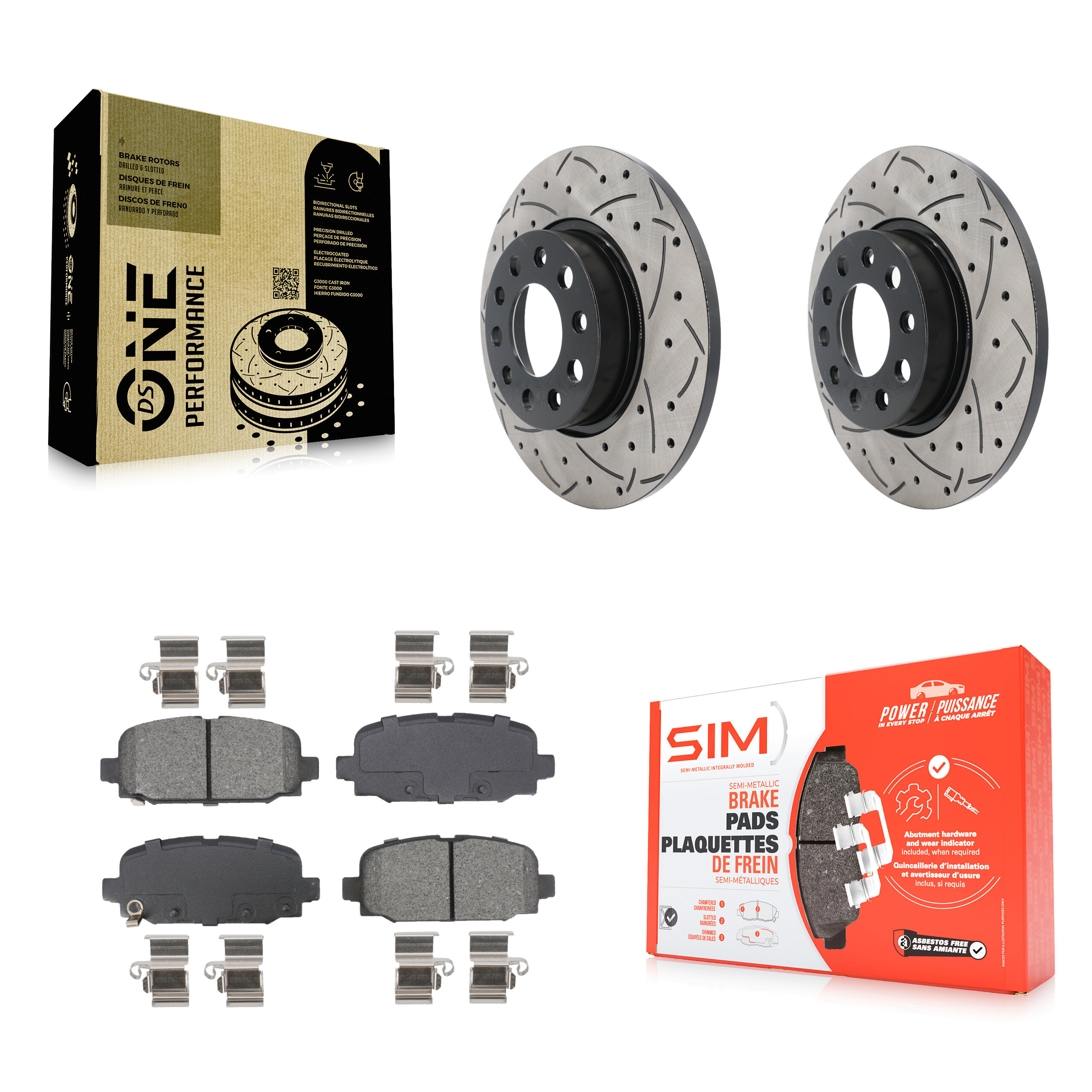 Transit Auto KDS-101072 Disc Brake Kit for 2018-2023 Jeep Compass - Rear
