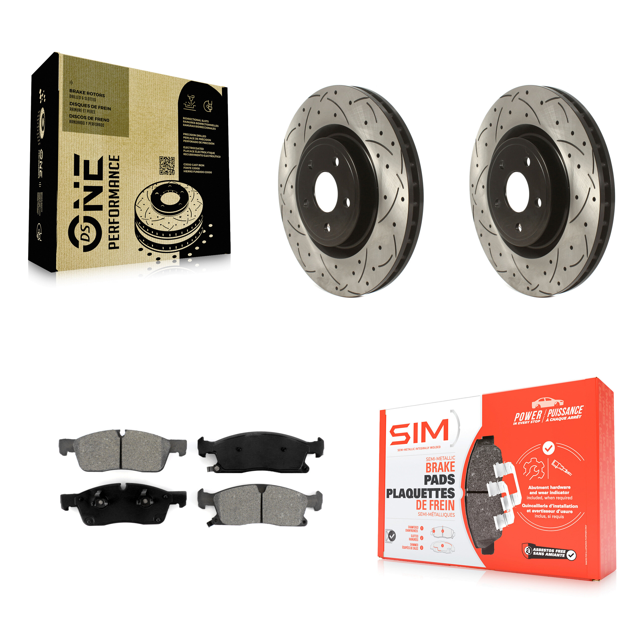 Transit Auto KDS-101700 Disc Brake Kit for 2017 Dodge Durango - Front