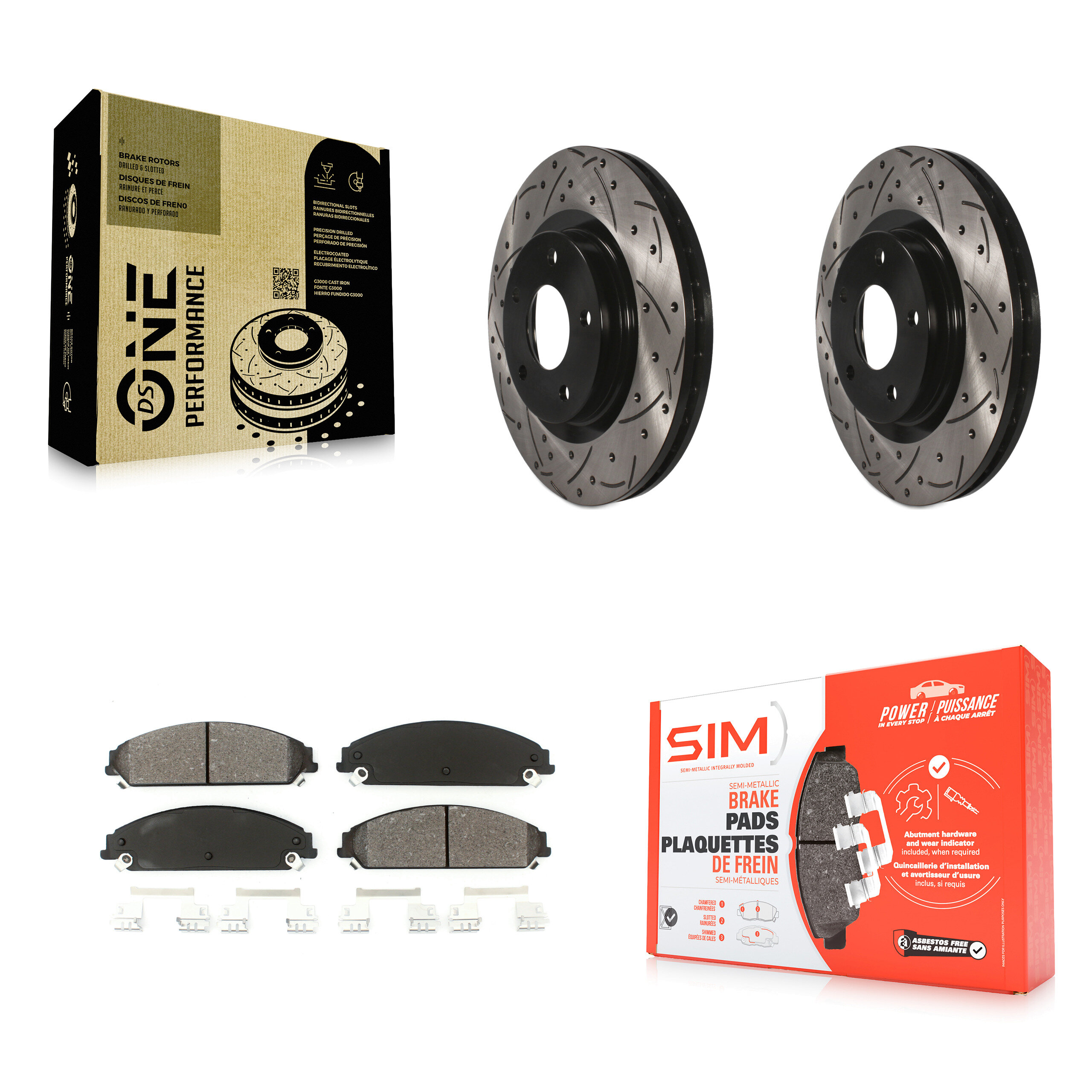 Transit Auto KDS-101741 Disc Brake Kit for 2008-2009 Dodge Caliber - Front