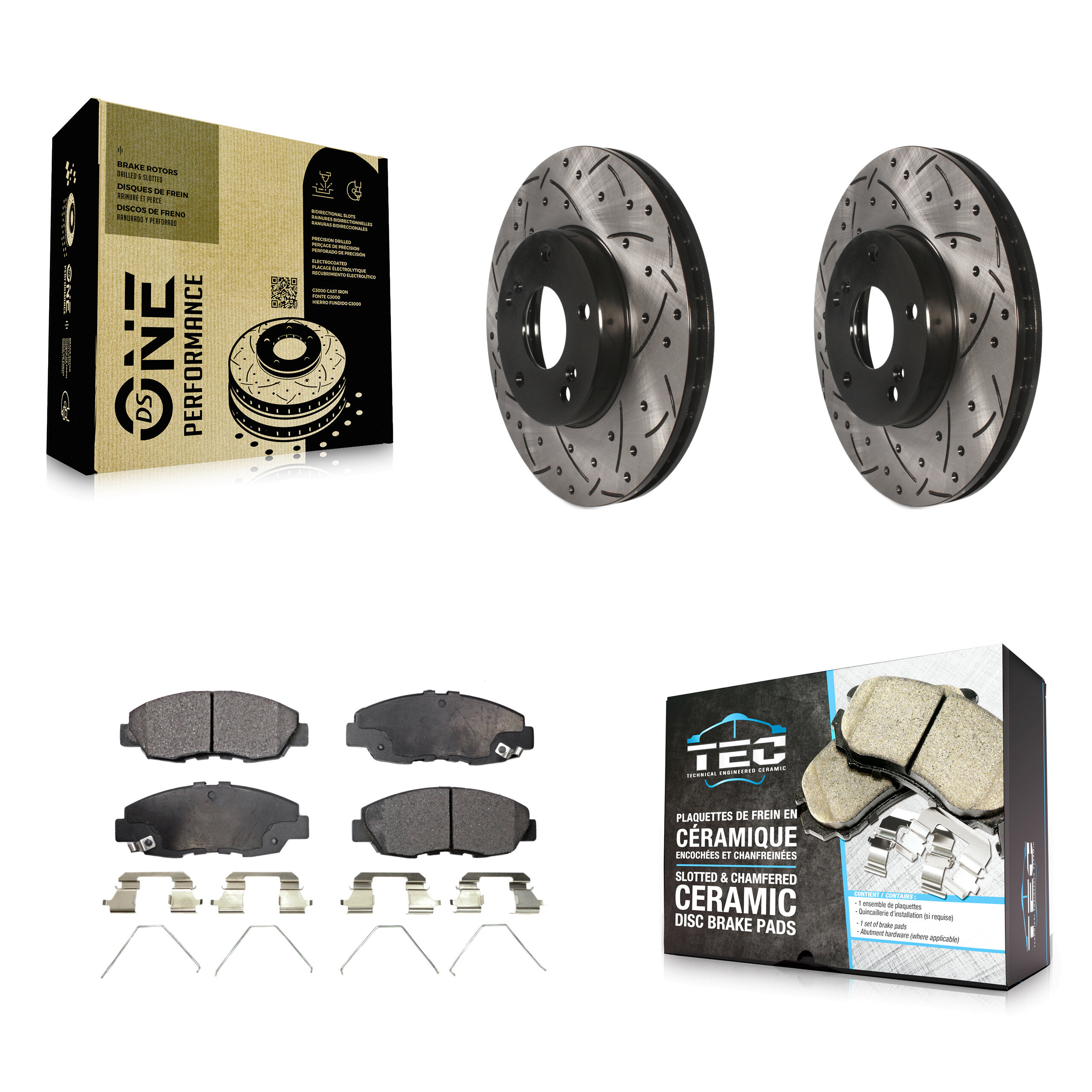 Transit Auto KDT-100061 Disc Brake Kit for 2014-2015 Honda Civic - Front