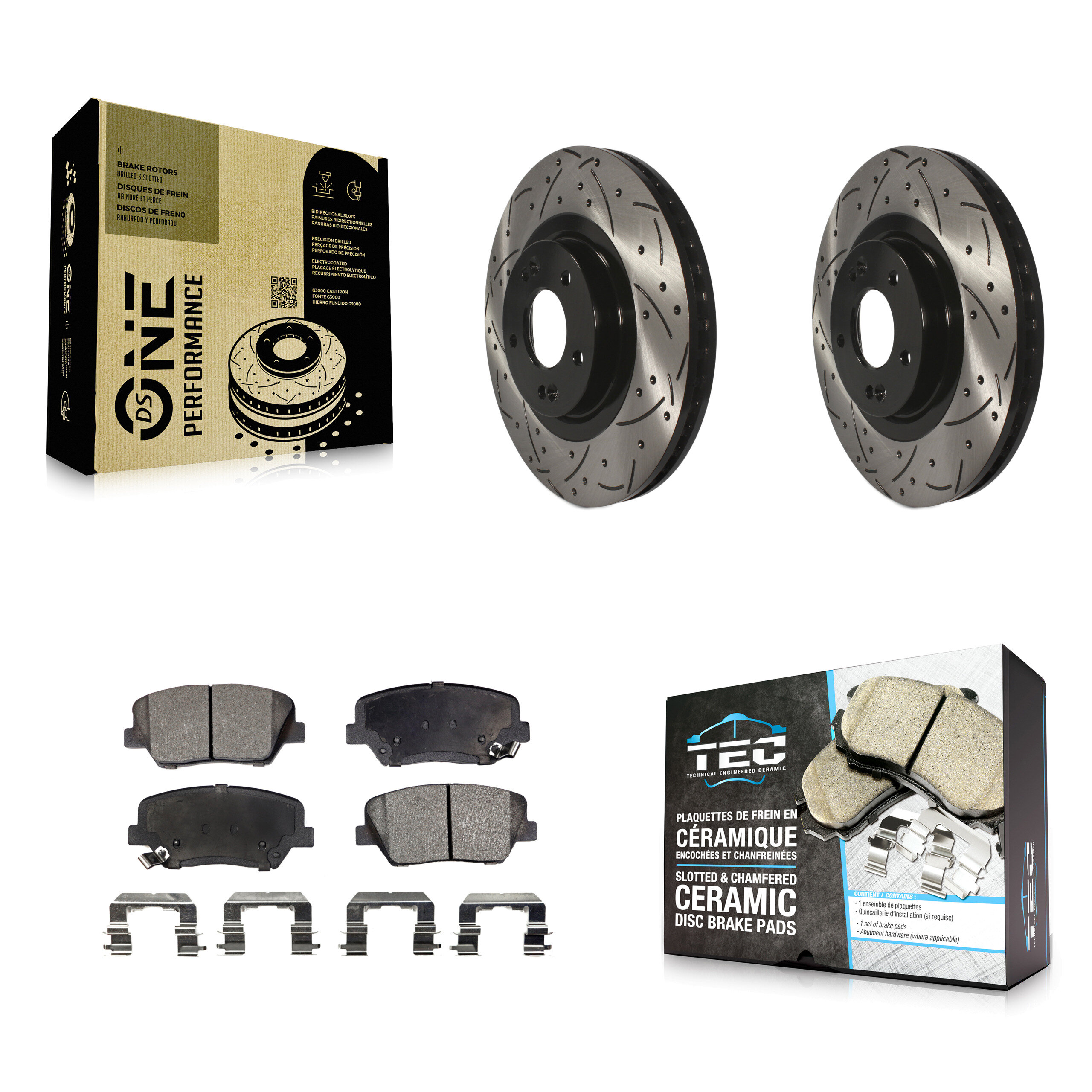 Transit Auto KDT-100160 Disc Brake Kit for 2013-2016 Kia Sorento, Hyundai Santa Fe Sport - Front