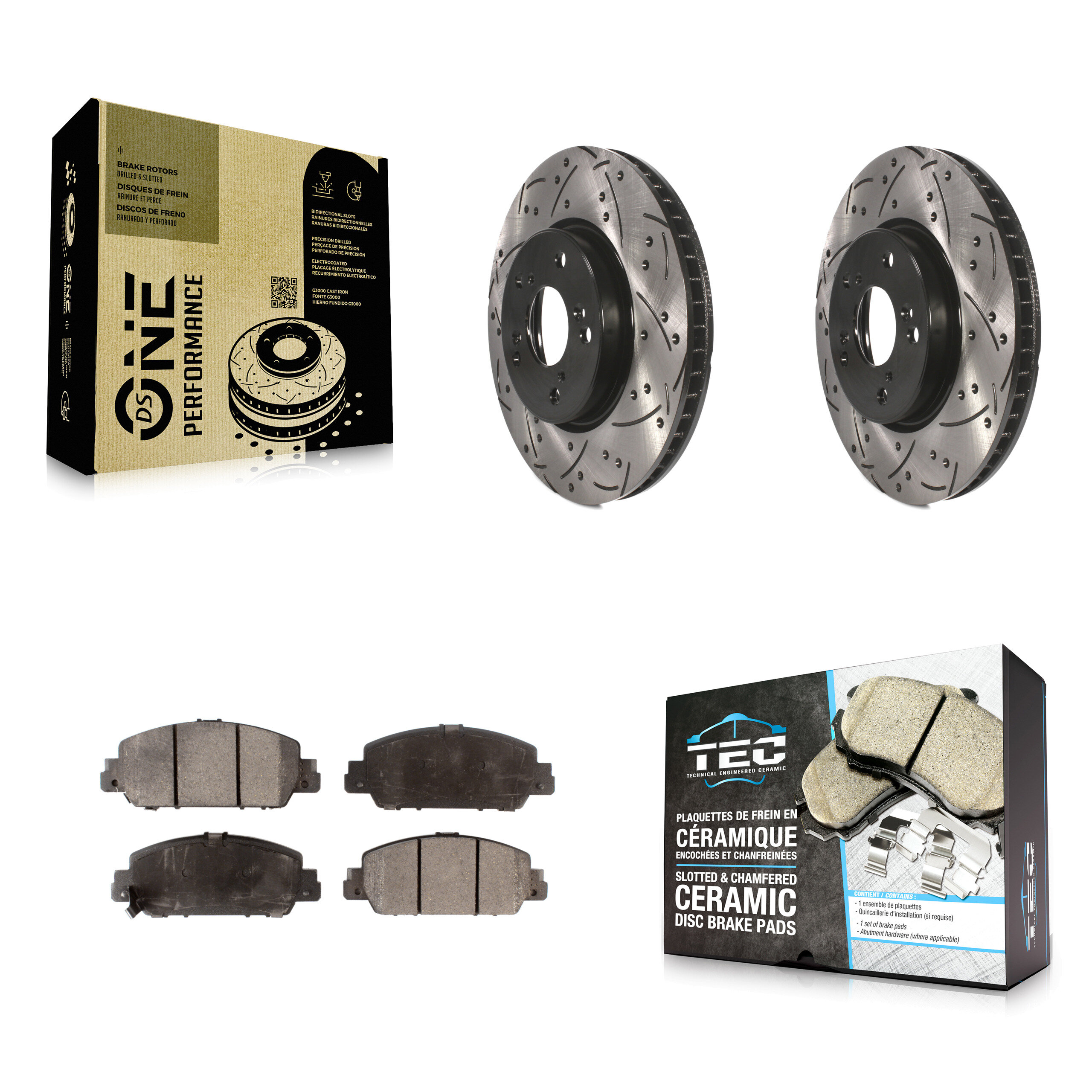 Transit Auto KDT-100166 Disc Brake Kit for 2013-2024 Honda Accord - Front