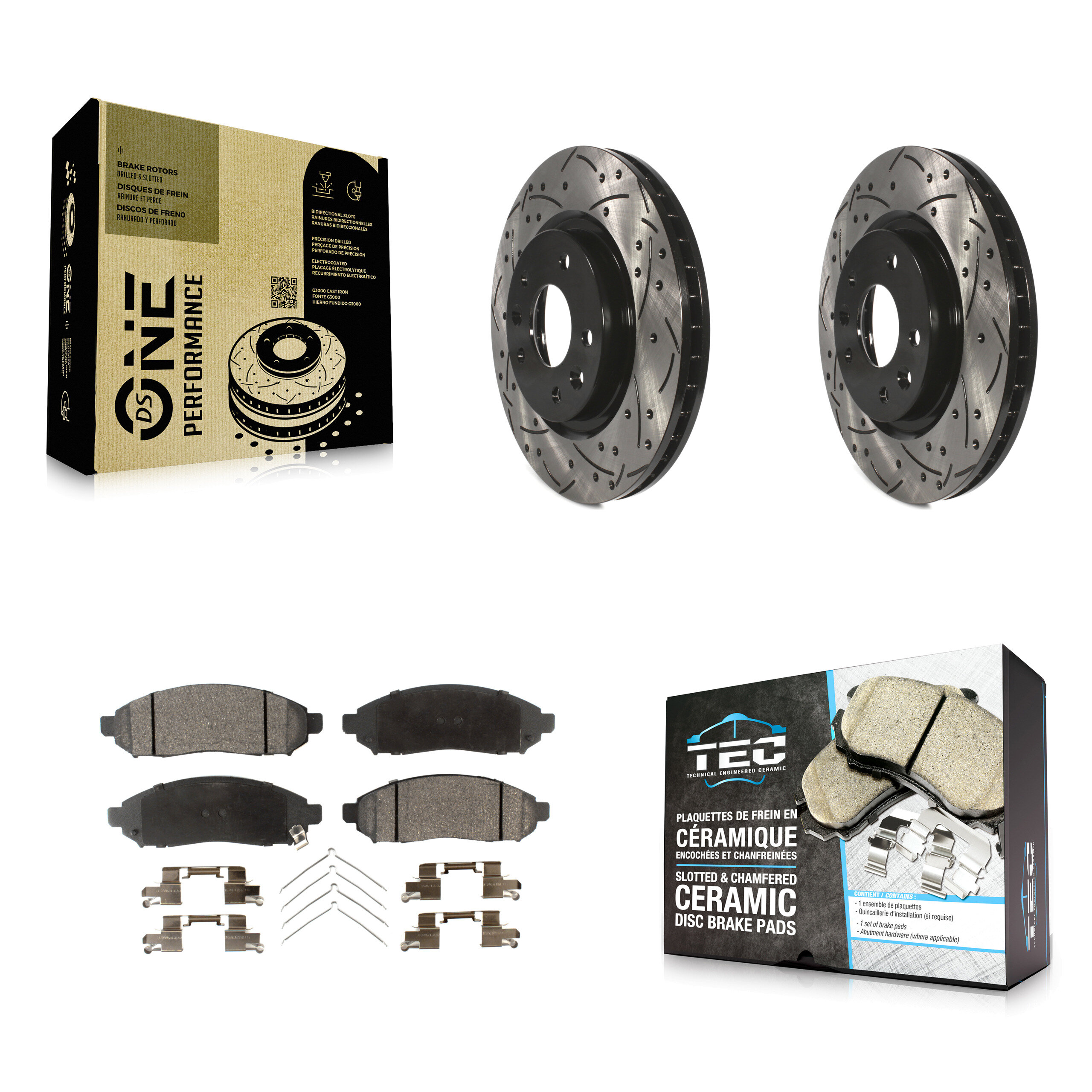Transit Auto KDT-100180 Disc Brake Kit for 2015 Nissan LEAF - Front