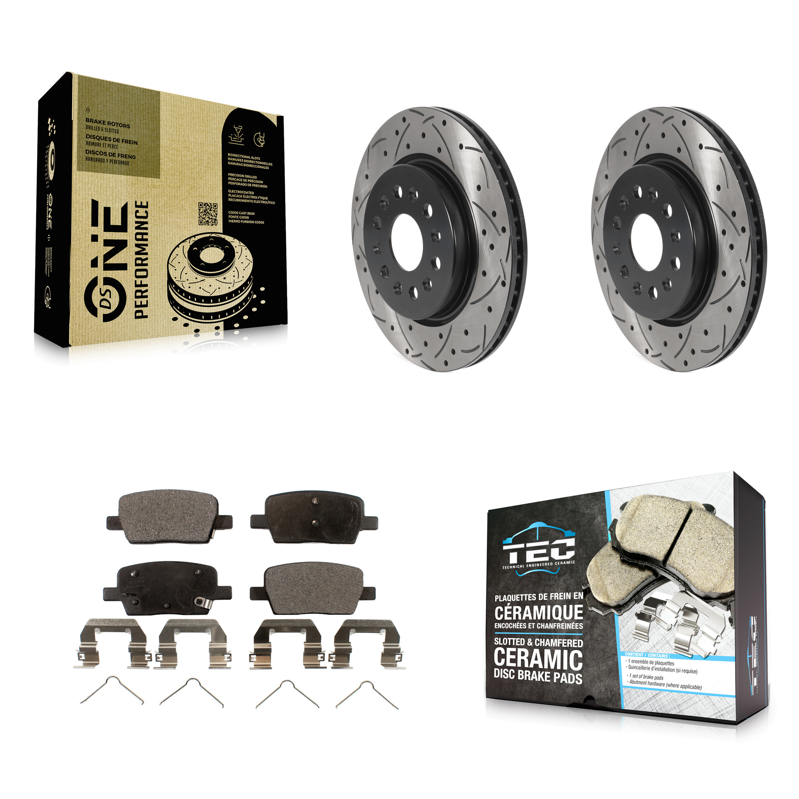 Transit Auto KDT-100913 Disc Brake Kit for 2017-2020 Cadillac XT6, Chevrolet Traverse and More - Rear
