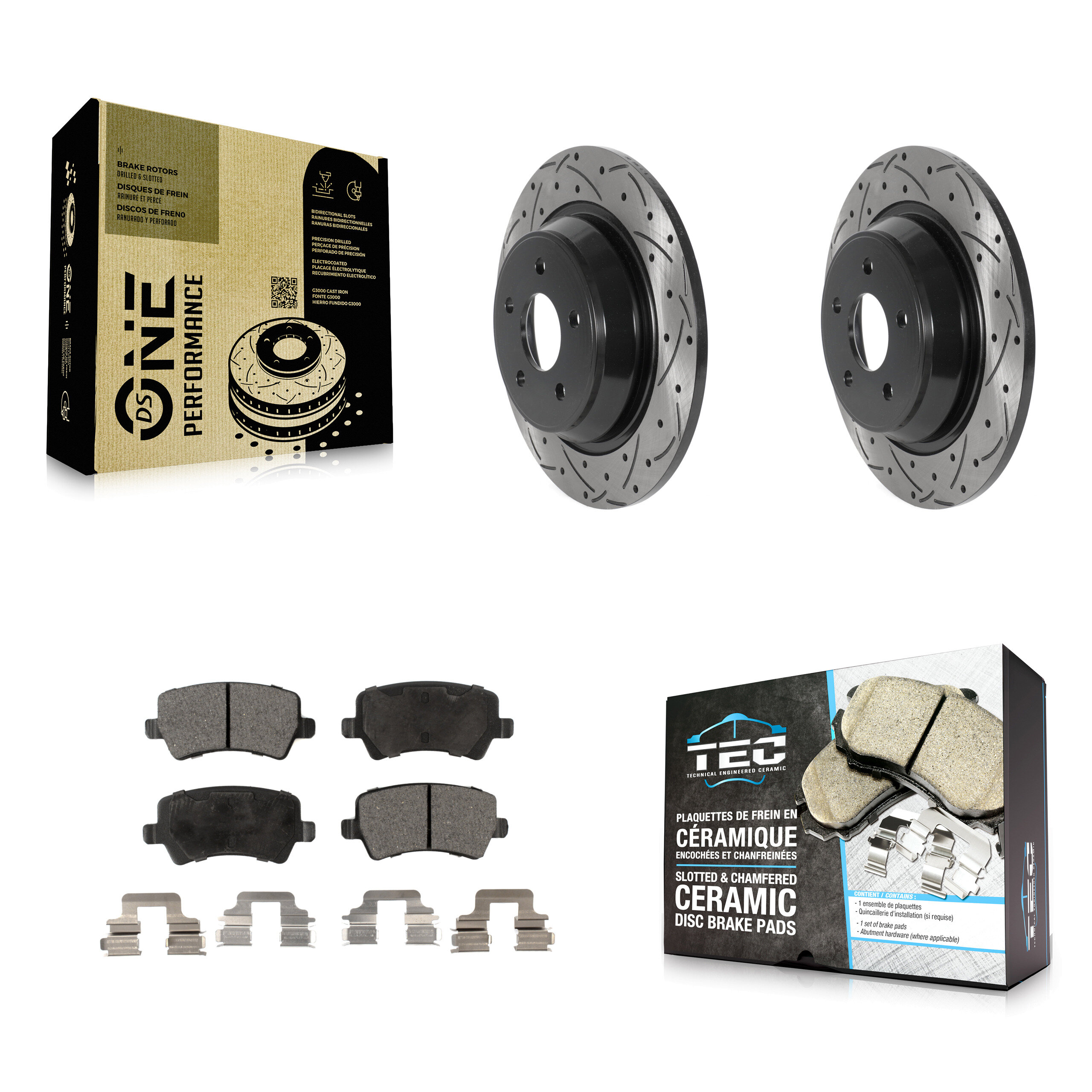 Transit Auto KDT-100943 Disc Brake Kit for 2012-2015 Land Rover Range Rover Evoque - Rear