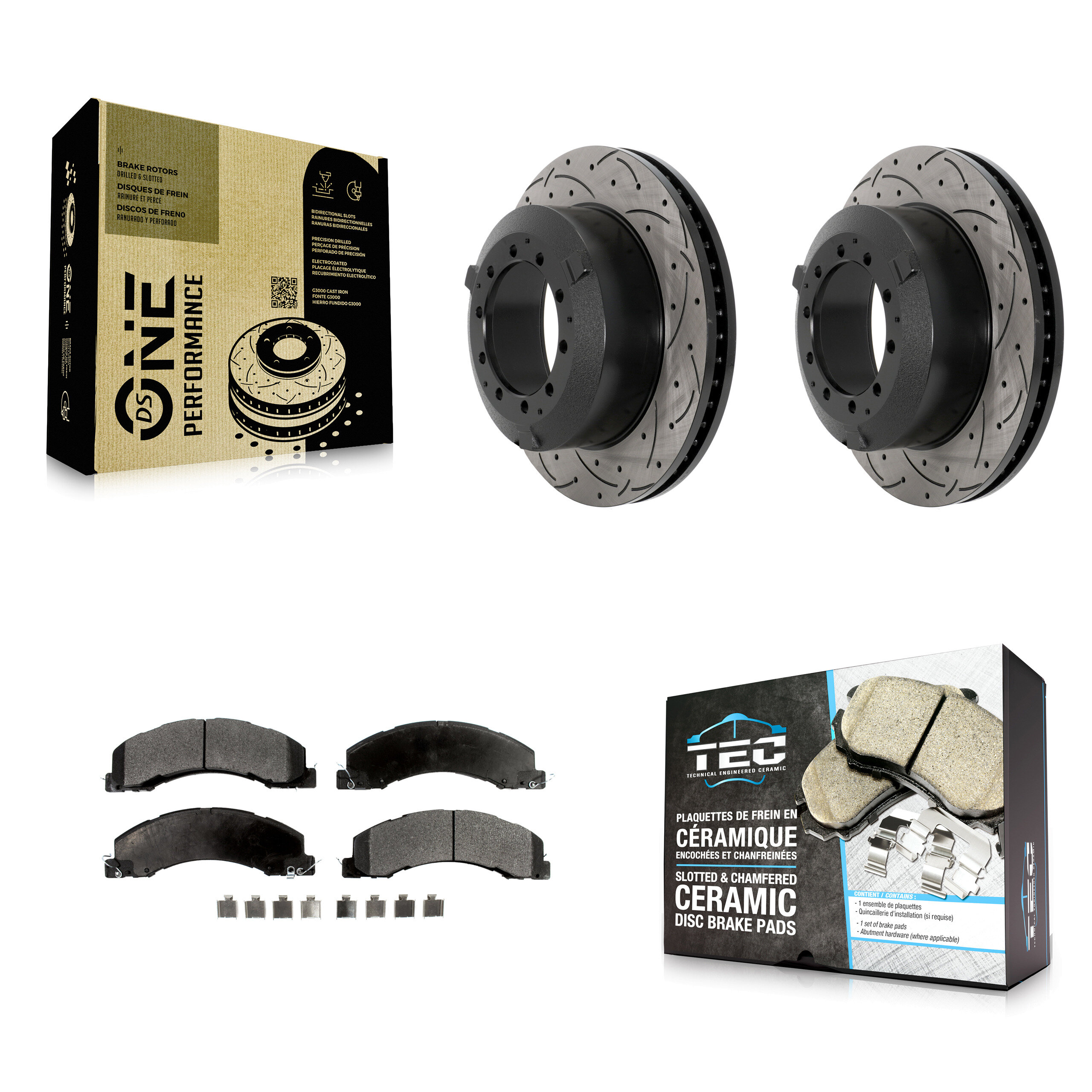 Transit Auto KDT-101218 Disc Brake Kit for 2008-2023 Ram 4500, Ram 5500 and More - Rear