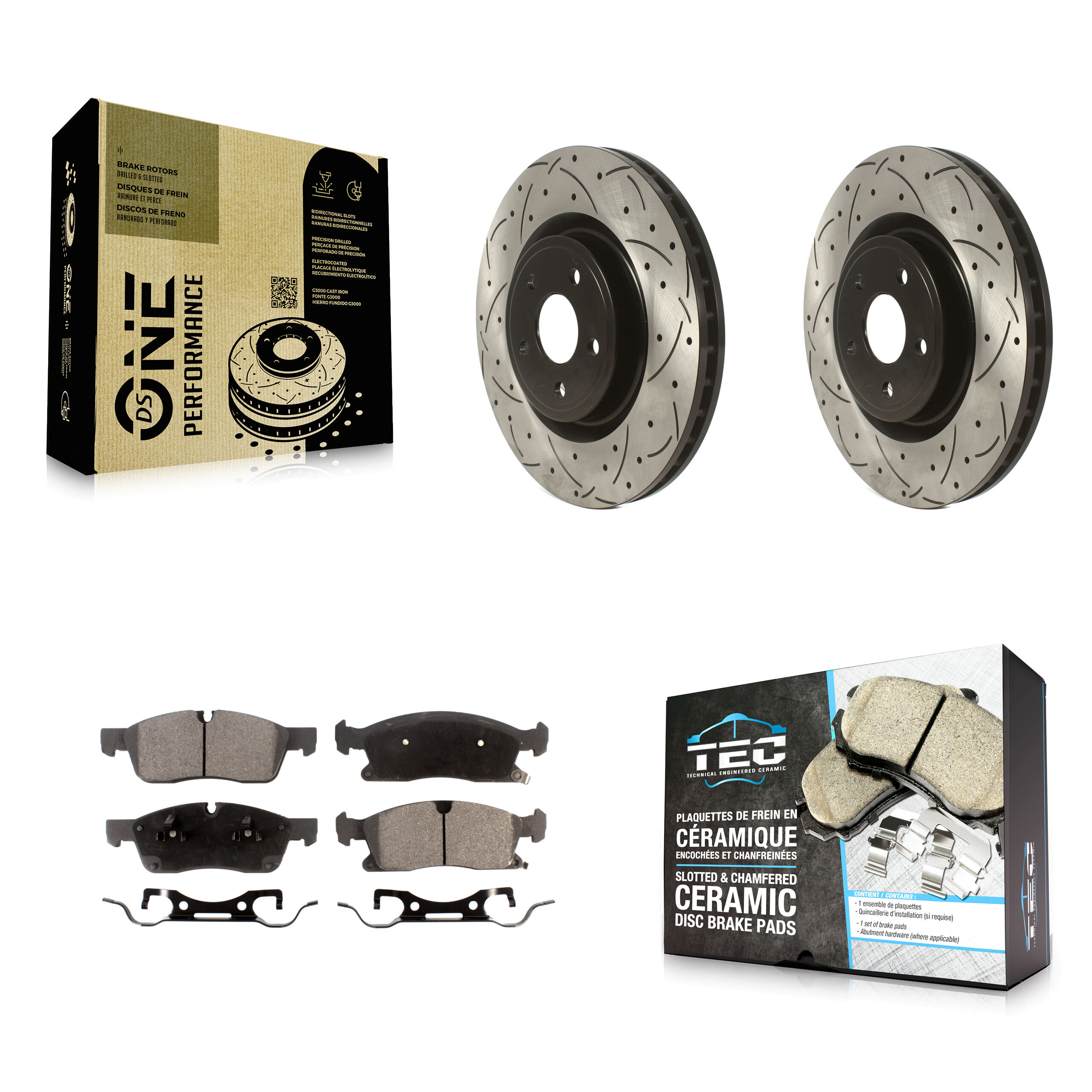 Transit Auto KDT-102013 Disc Brake Kit for 2017 Dodge Durango - Front