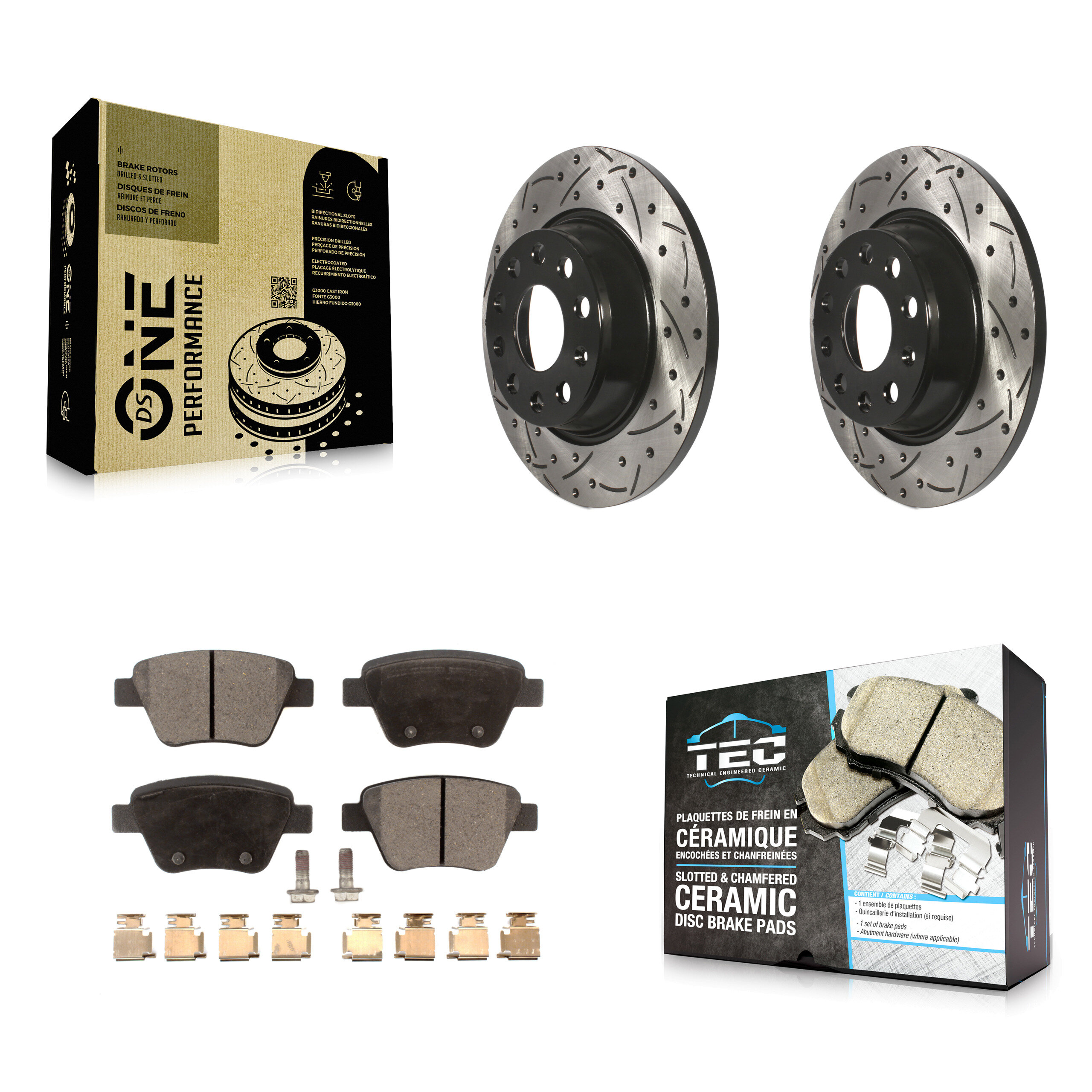Transit Auto KDT-102019 Disc Brake Kit for 2010-2013 Audi A3 Quattro, Volkswagen Eos - Rear