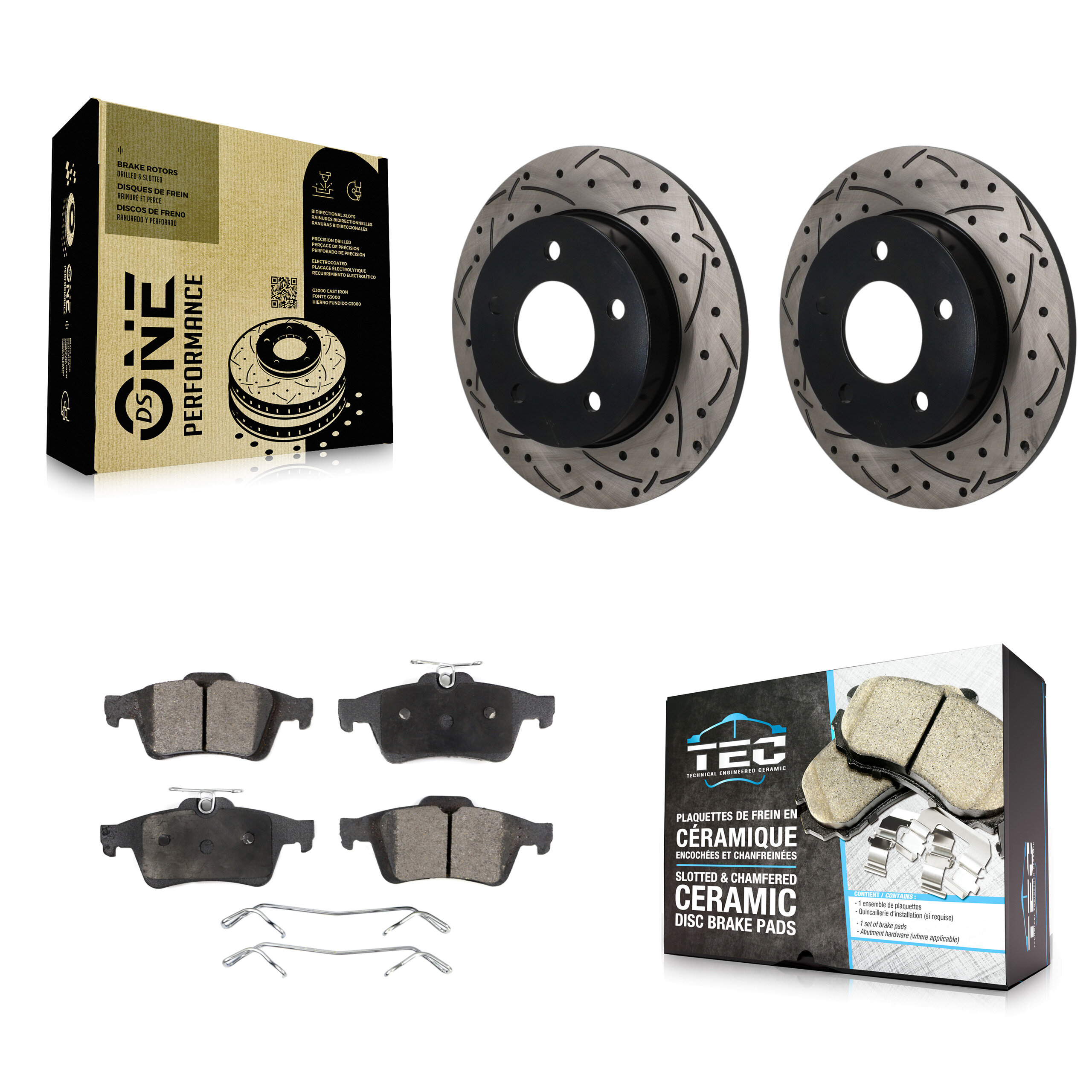 Transit Auto KDT-102027 Disc Brake Kit for 2006-2013 Mazda 3 Sport, Mazda 3 - Rear