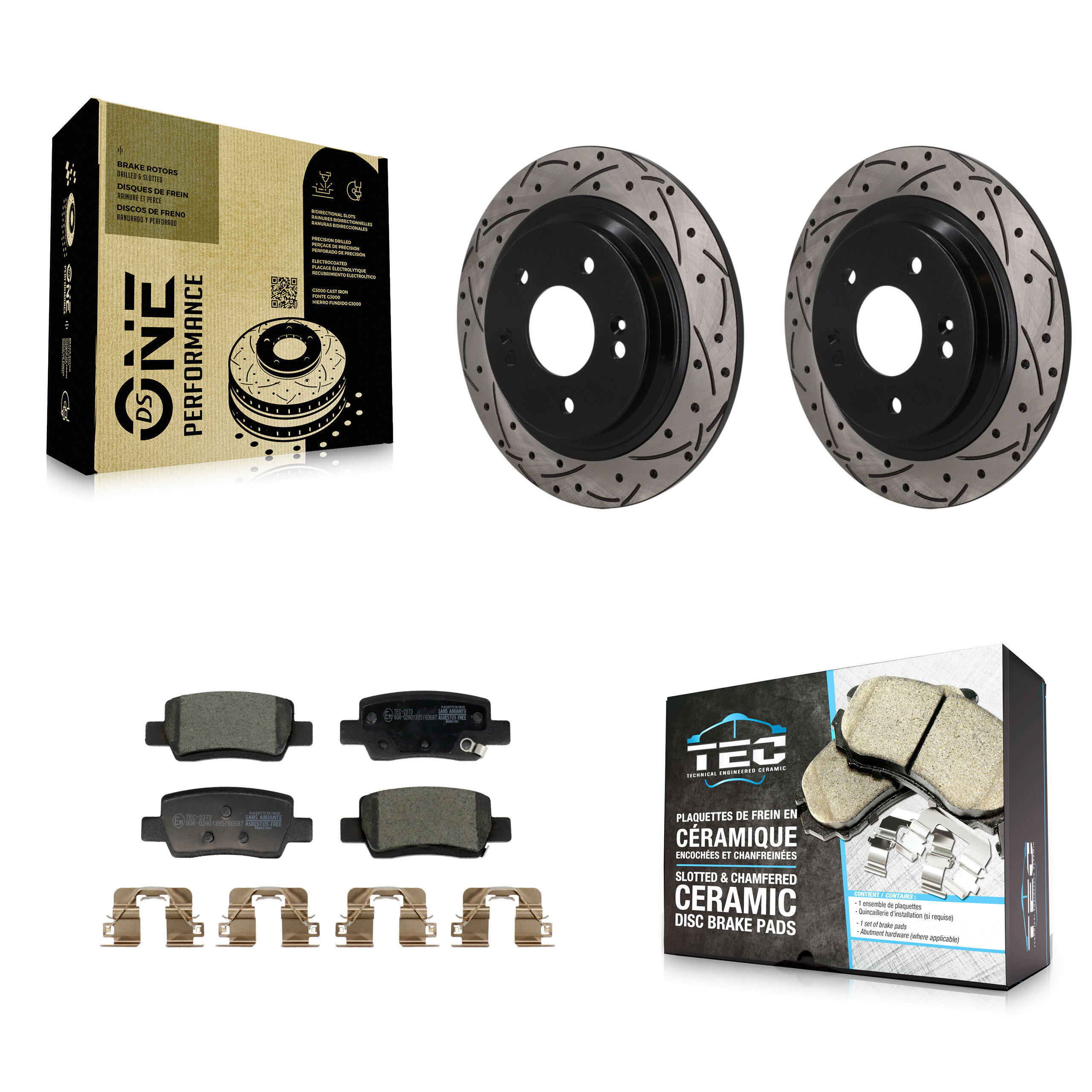 Transit Auto KDT-102068 Disc Brake Kit for 2021-2024 Kia Seltos - Rear