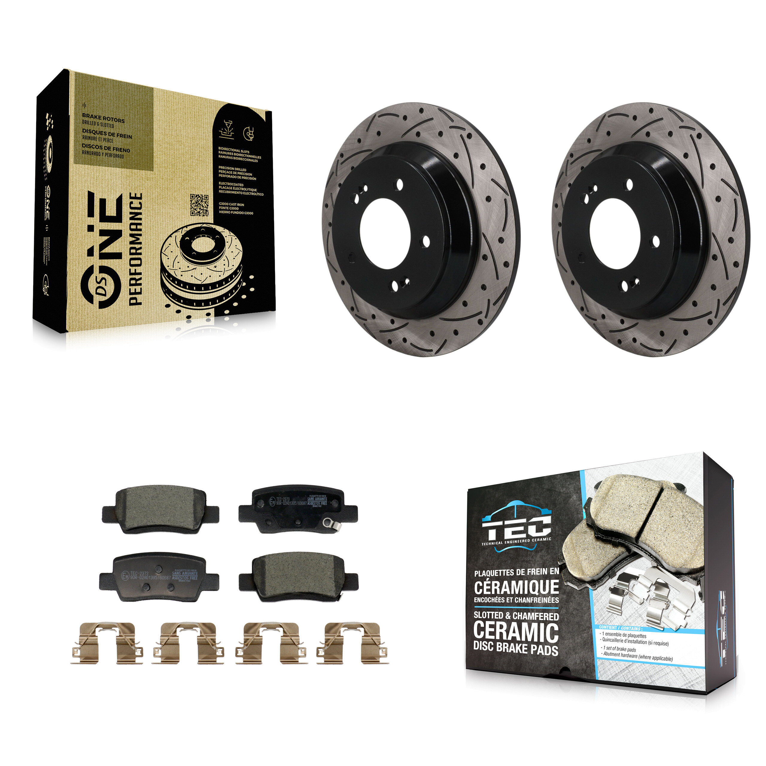 Transit Auto KDT-102069 Disc Brake Kit for 2021-2024 Kia Seltos - Rear