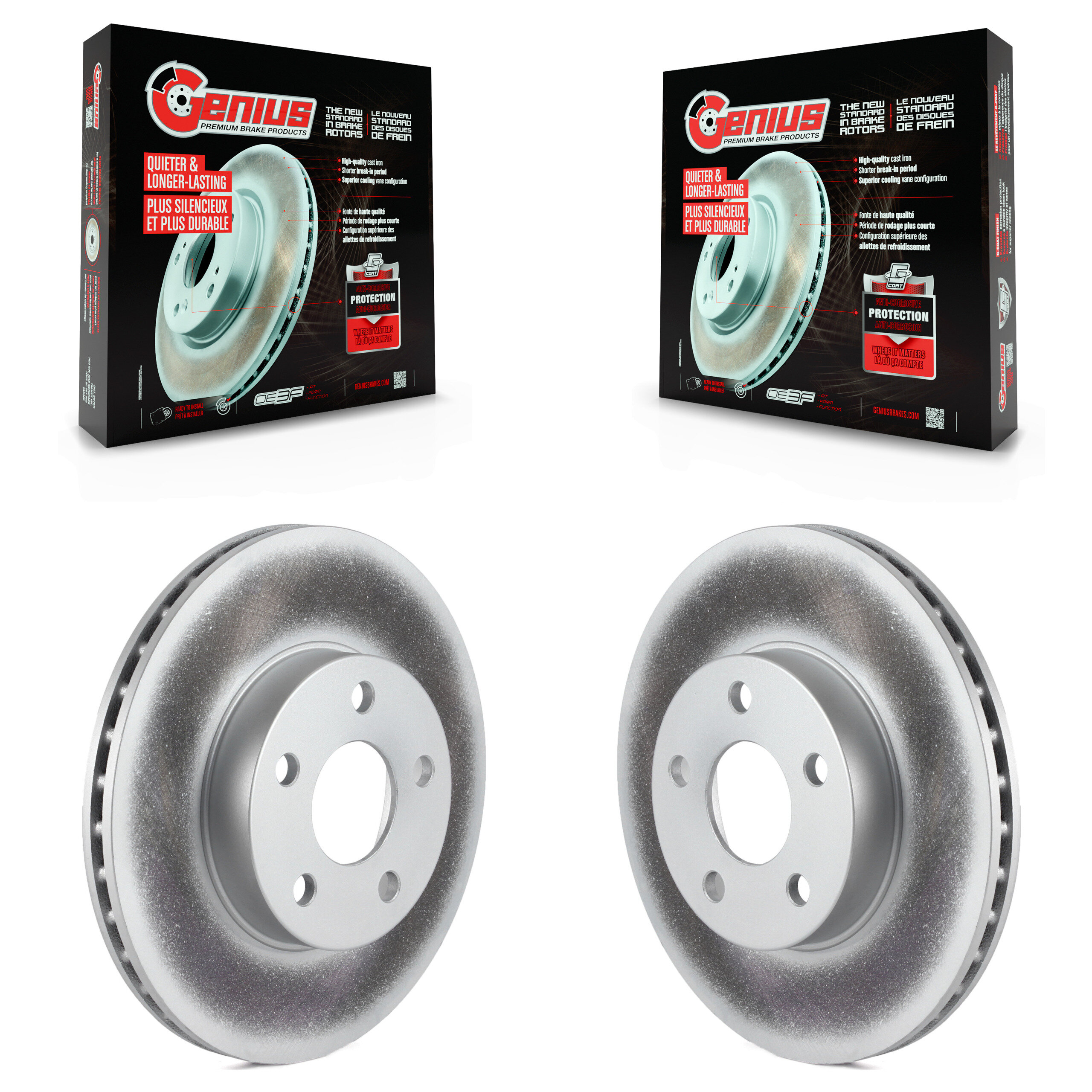 Genius - KG-100011 - Front Disc Brake Rotor Kits