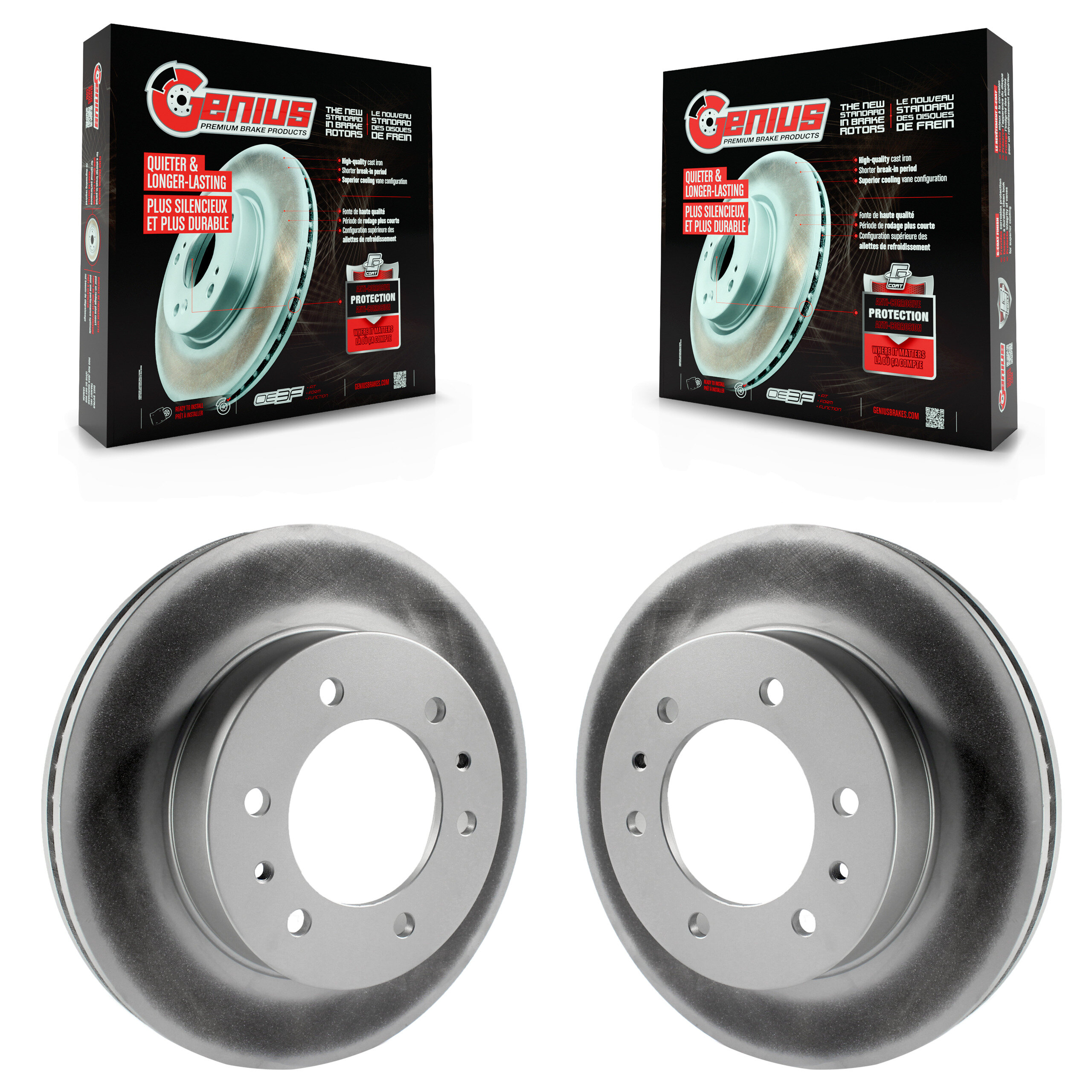 Genius - KG-100038 - Front Disc Brake Rotor Kits