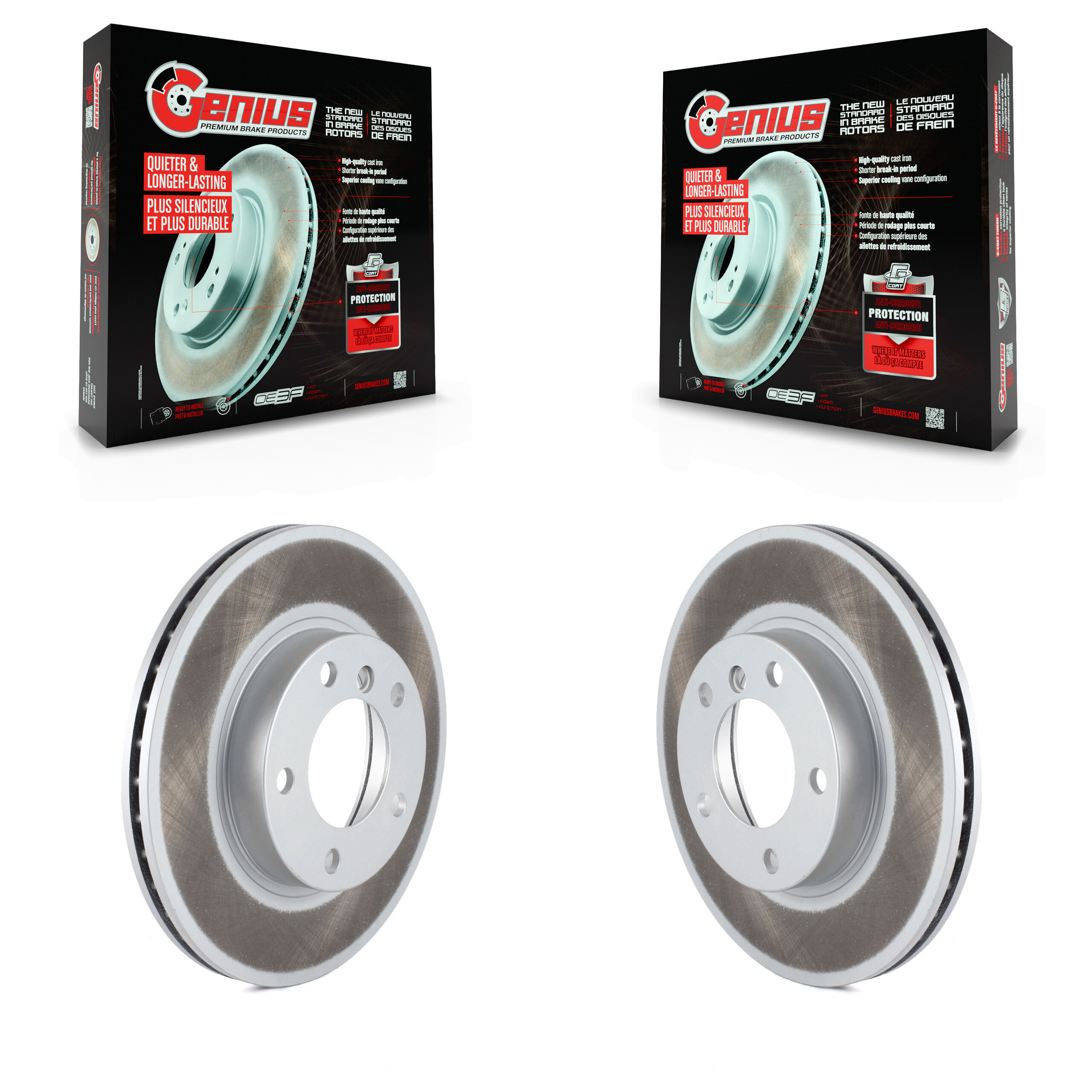 Genius - KG-100166 - Front Disc Brake Rotor Kits