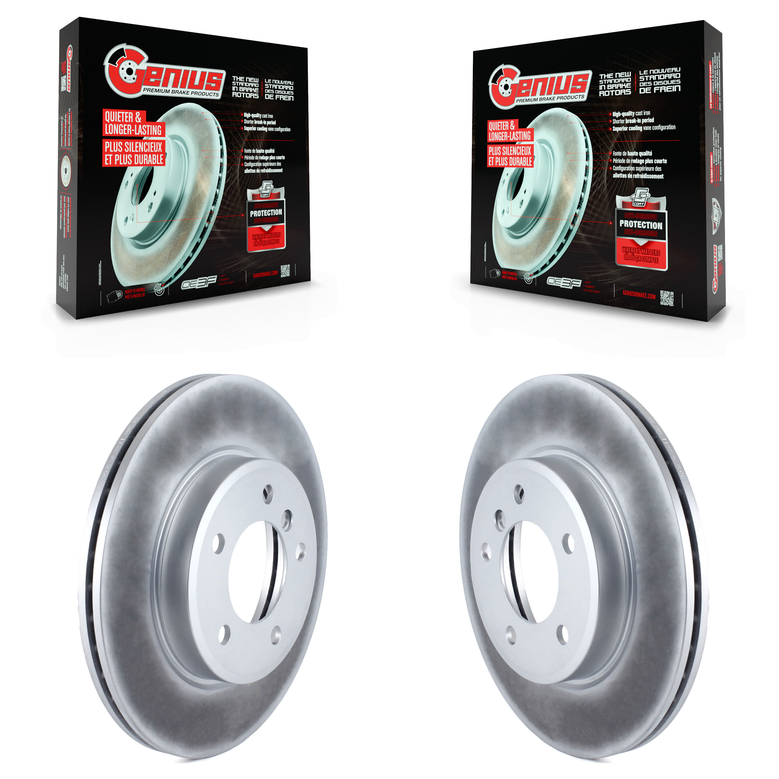 Genius - KG-100178 - Front Disc Brake Rotor Kits