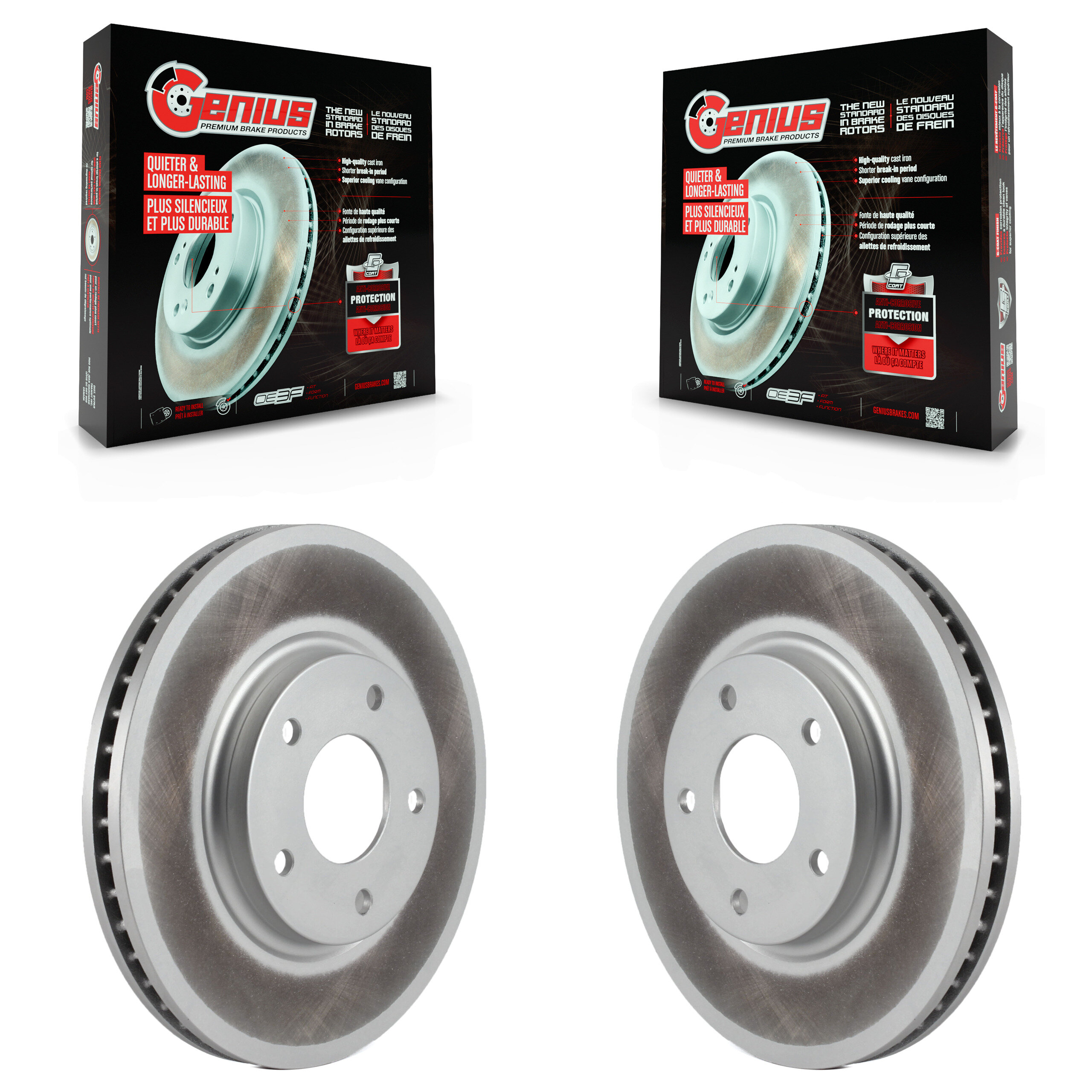 Genius - KG-100200 - Front Disc Brake Rotor Kits