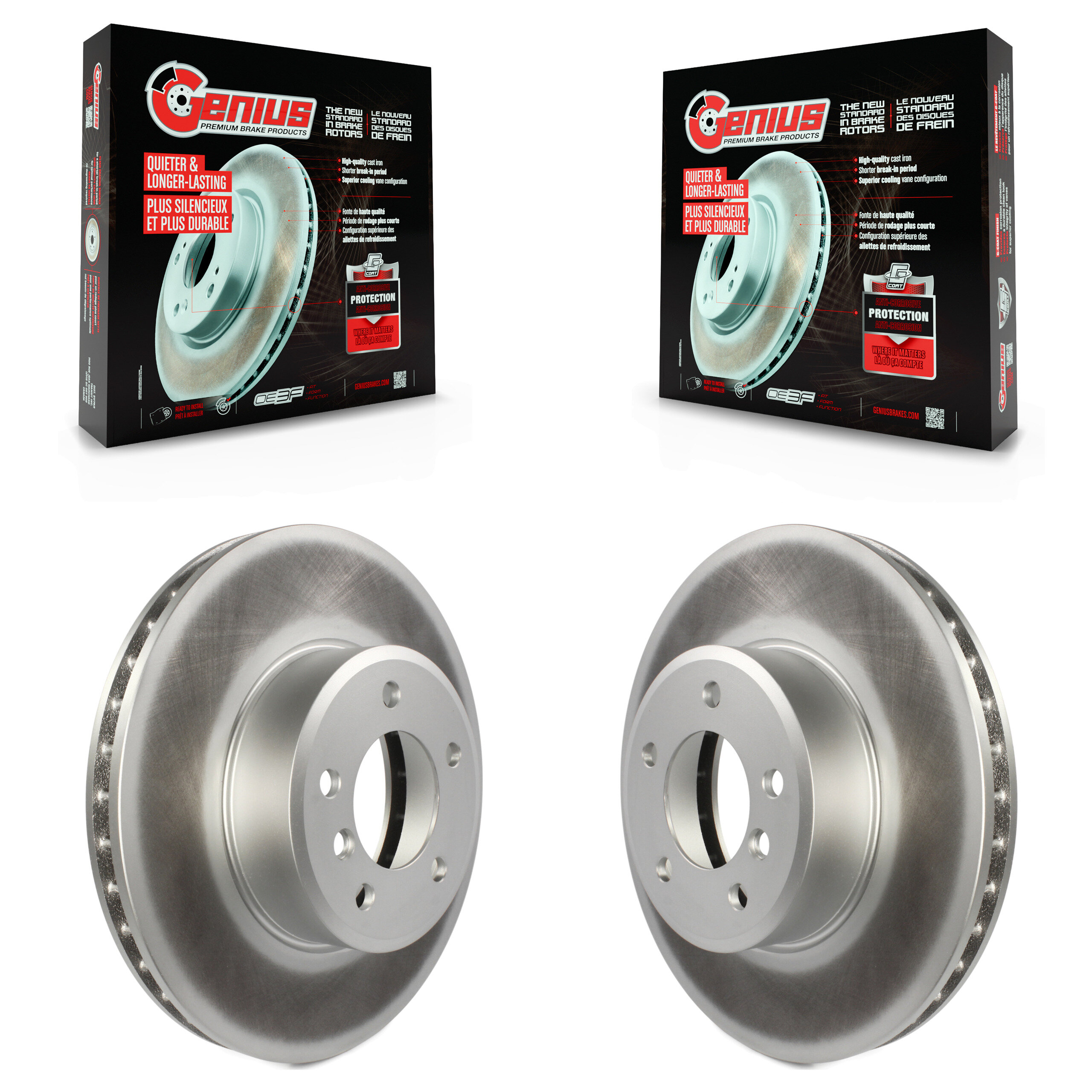 Genius - KG-100243 - Front Disc Brake Rotor Kits