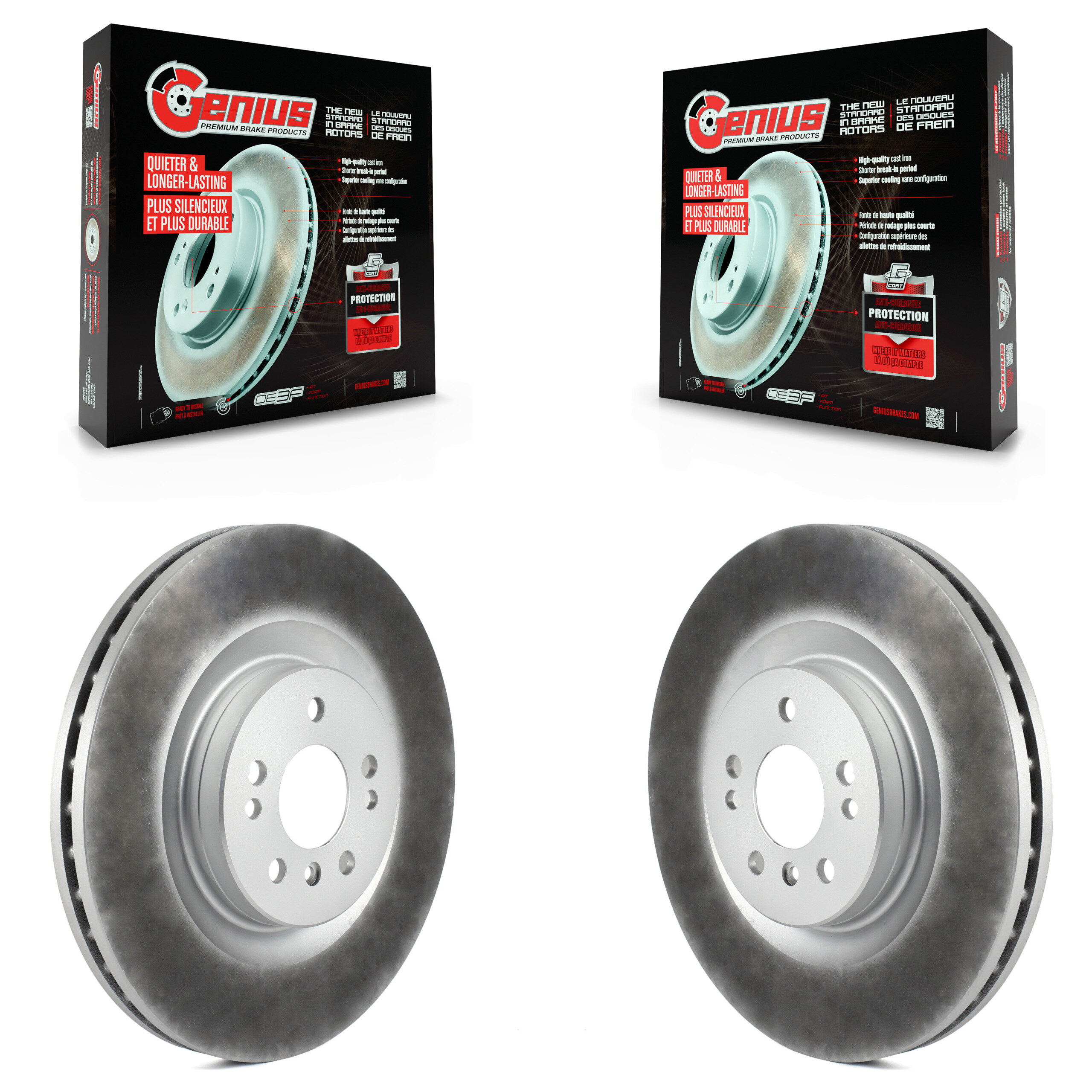 Genius - KG-100247 - Front Disc Brake Rotor Kits