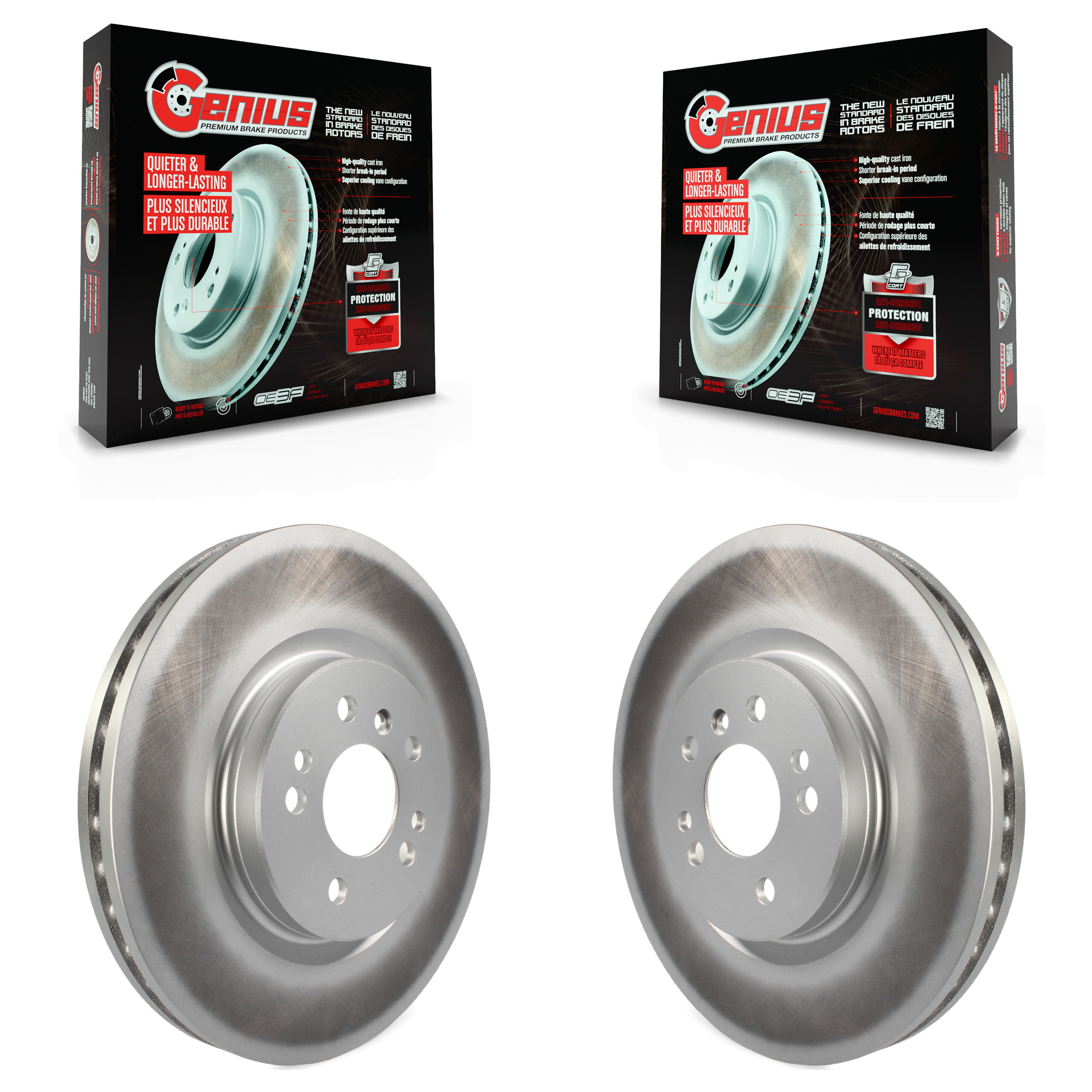 Genius - KG-100248 - Front Disc Brake Rotor Kits