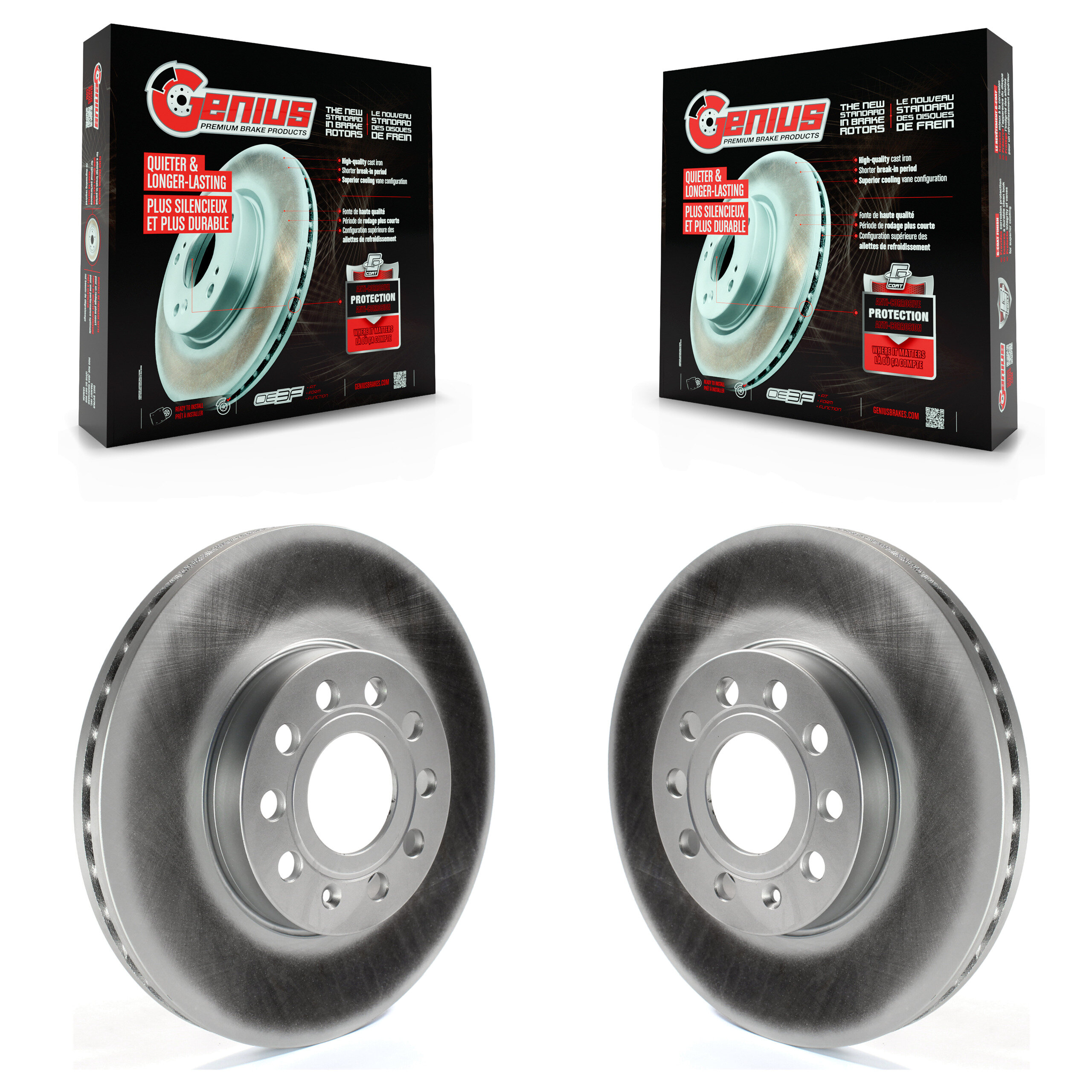 Genius - KG-100251 - Front Disc Brake Rotor Kits