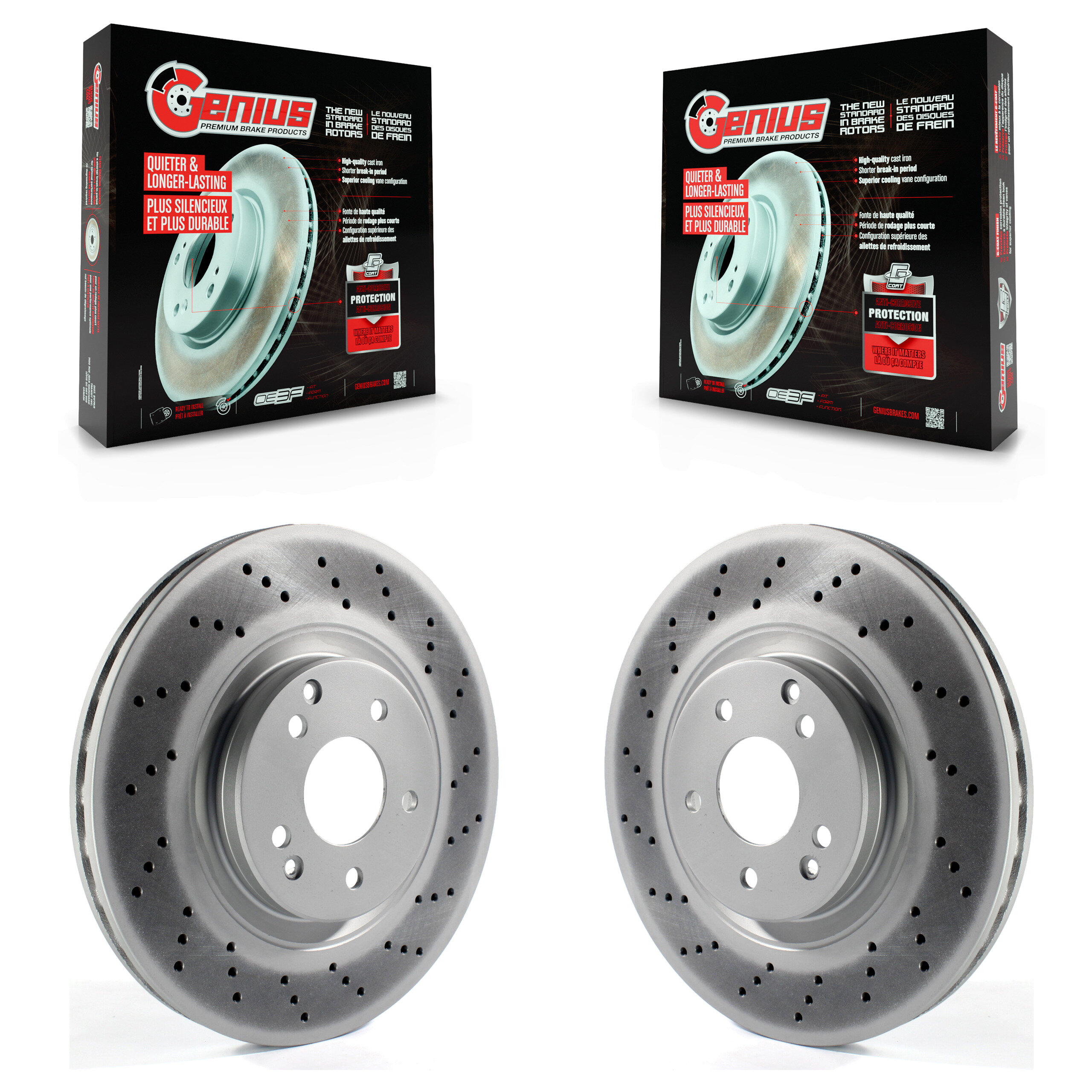 Genius - KG-100264 - Front Disc Brake Rotor Kits