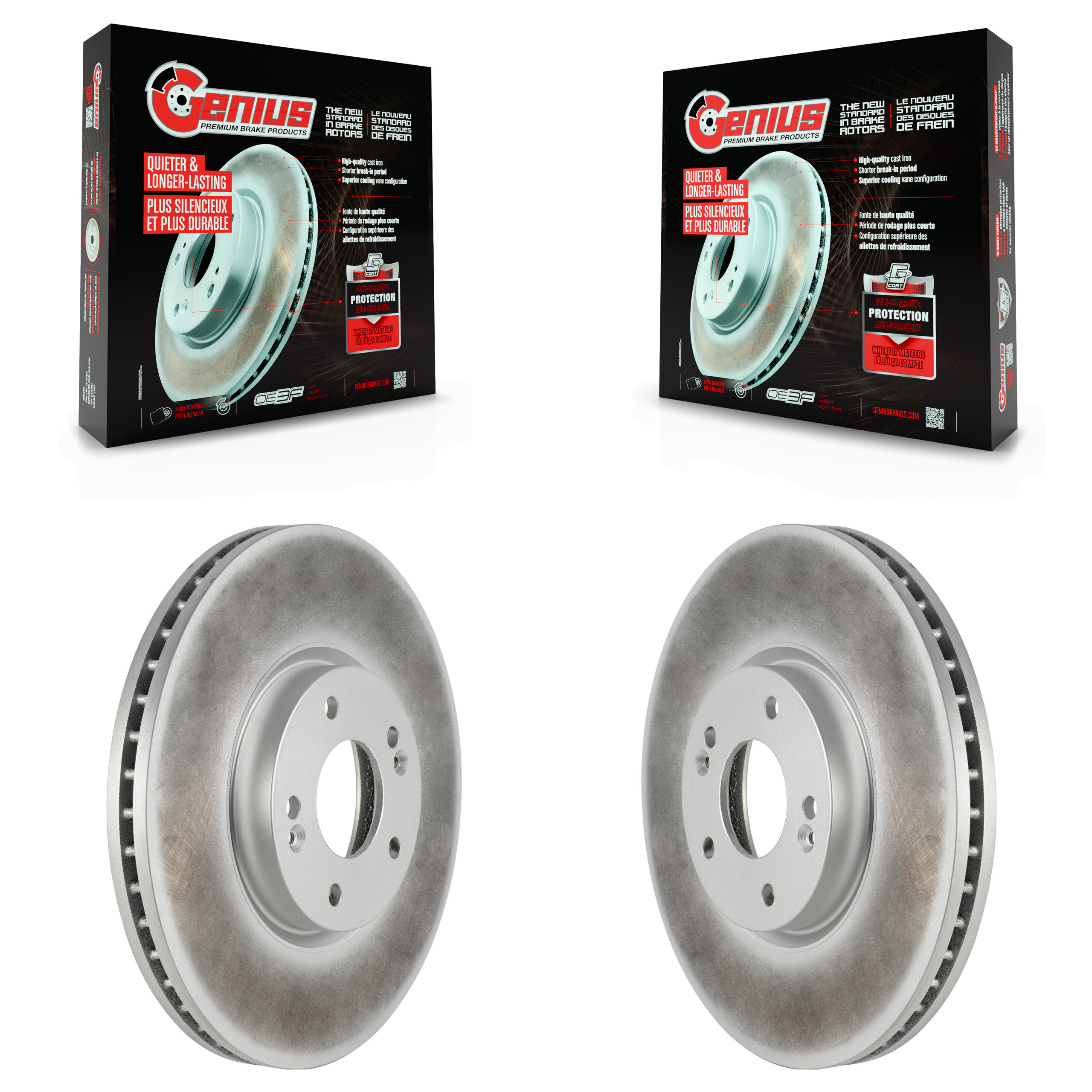 Genius - KG-100289 - Front Disc Brake Rotor Kits