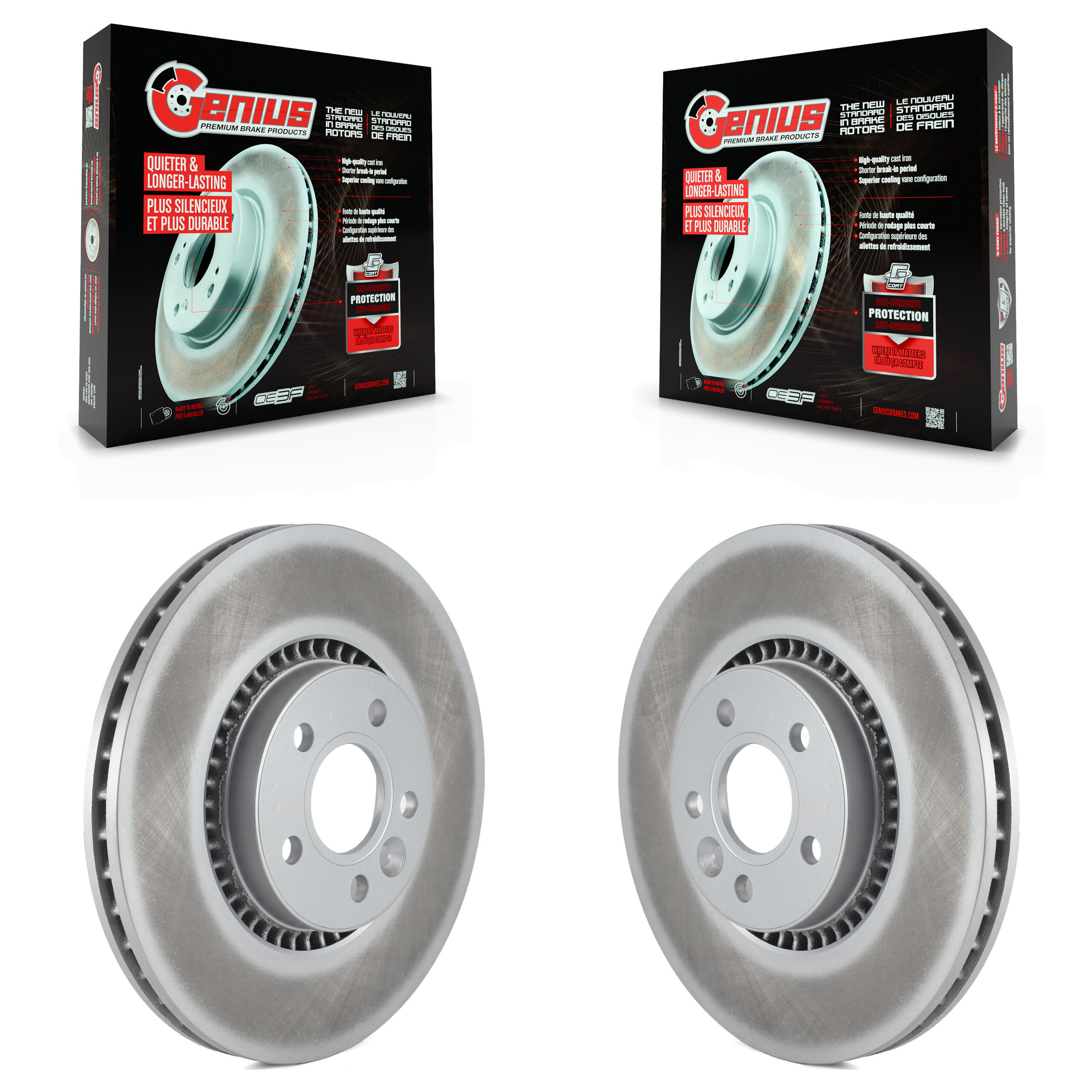 Genius - KG-100293 - Front Disc Brake Rotor Kits
