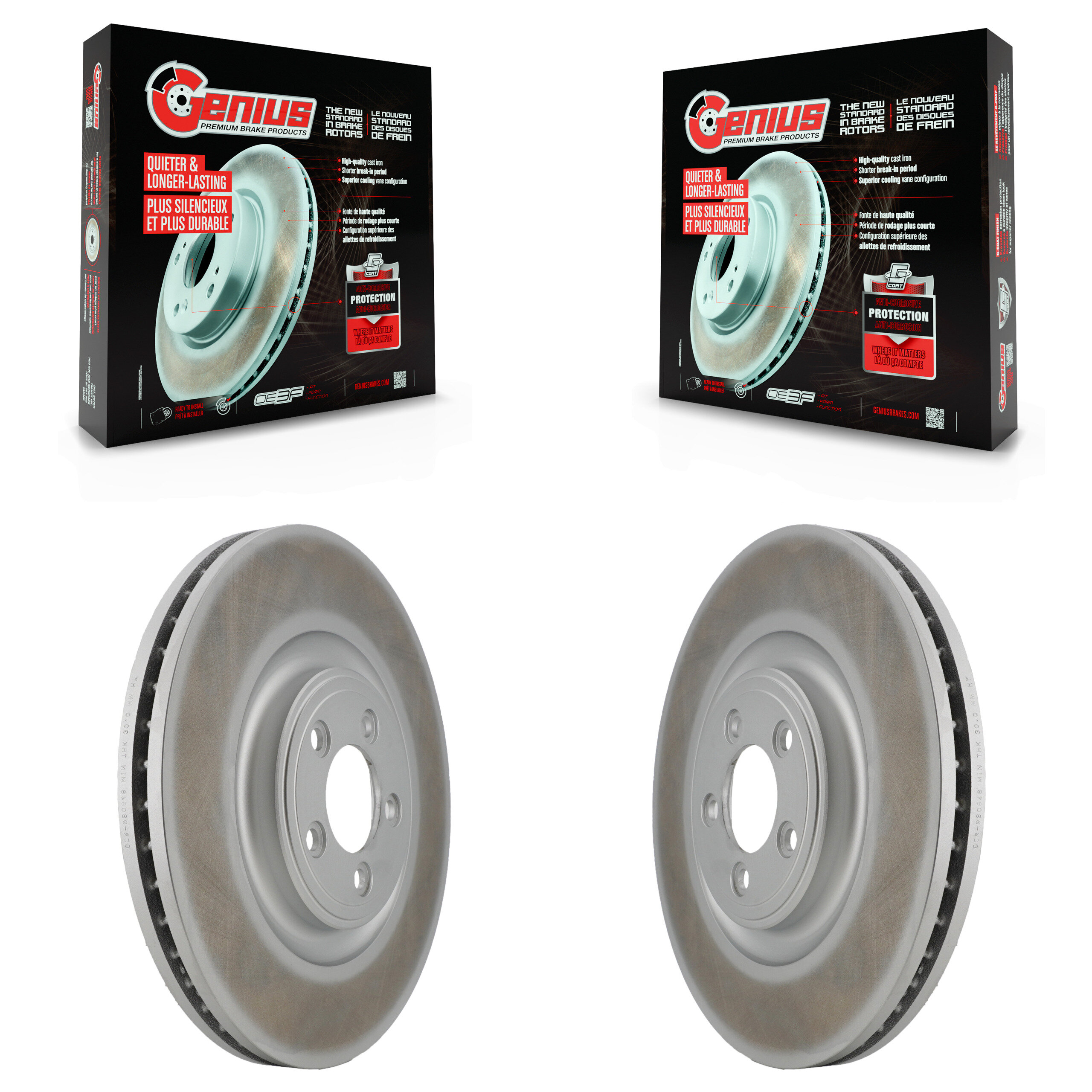 Genius - KG-100295 - Front Disc Brake Rotor Kits